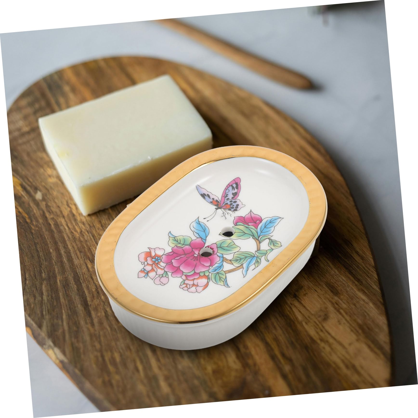 Garneck 3 Eleganti Portasapone in Ceramica Portasapone Rotondi Per Dare Un Tocco Di Stile Al Tuo Bagno