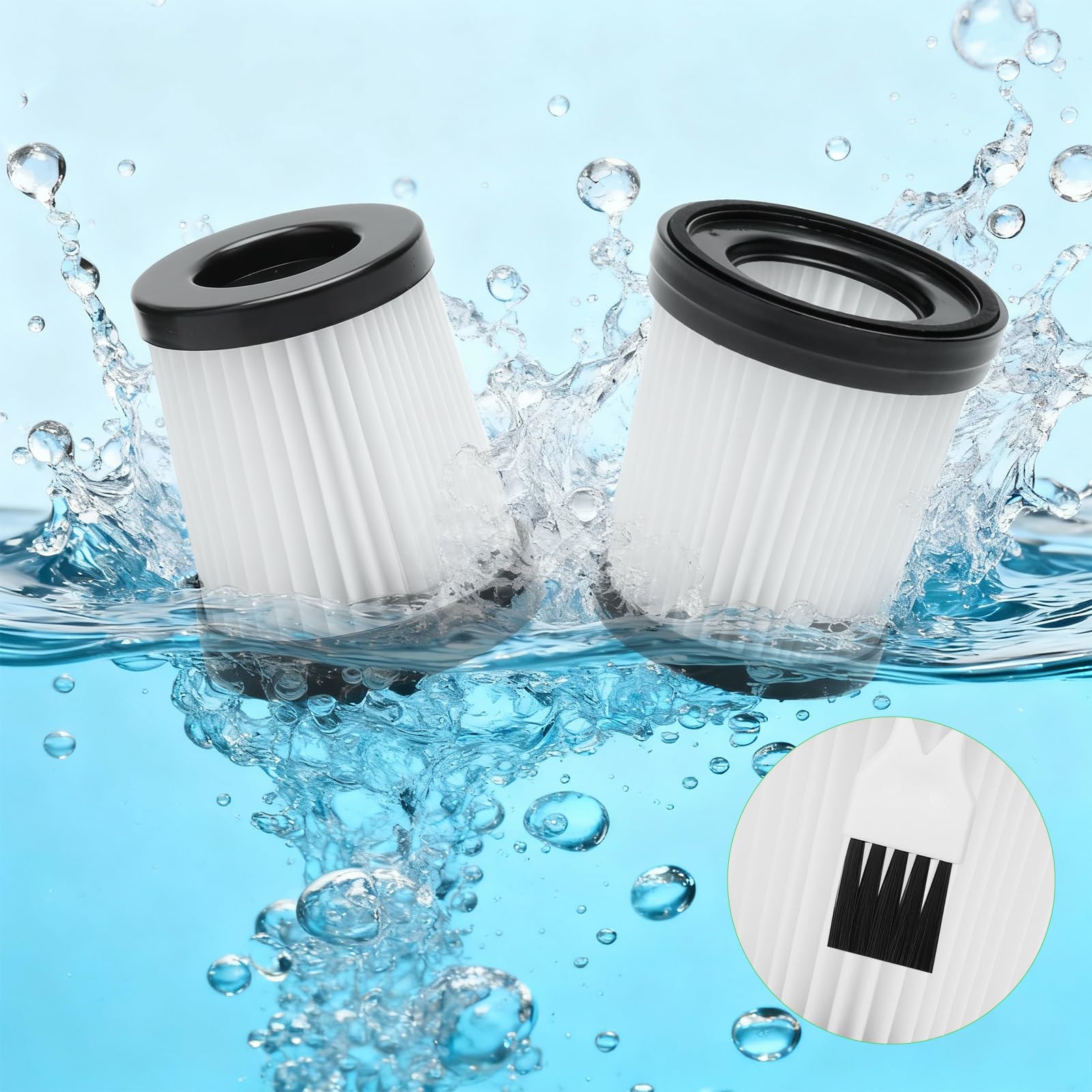 4 Filtros HEPA de Repuesto para aspiradora Lubluelu 202, filtro de repuesto Fabuletta FSV001 FSV101, filtro HEPA compatible con Oraimo OSV-102, Girnoor G160 G165 Afoddon A300