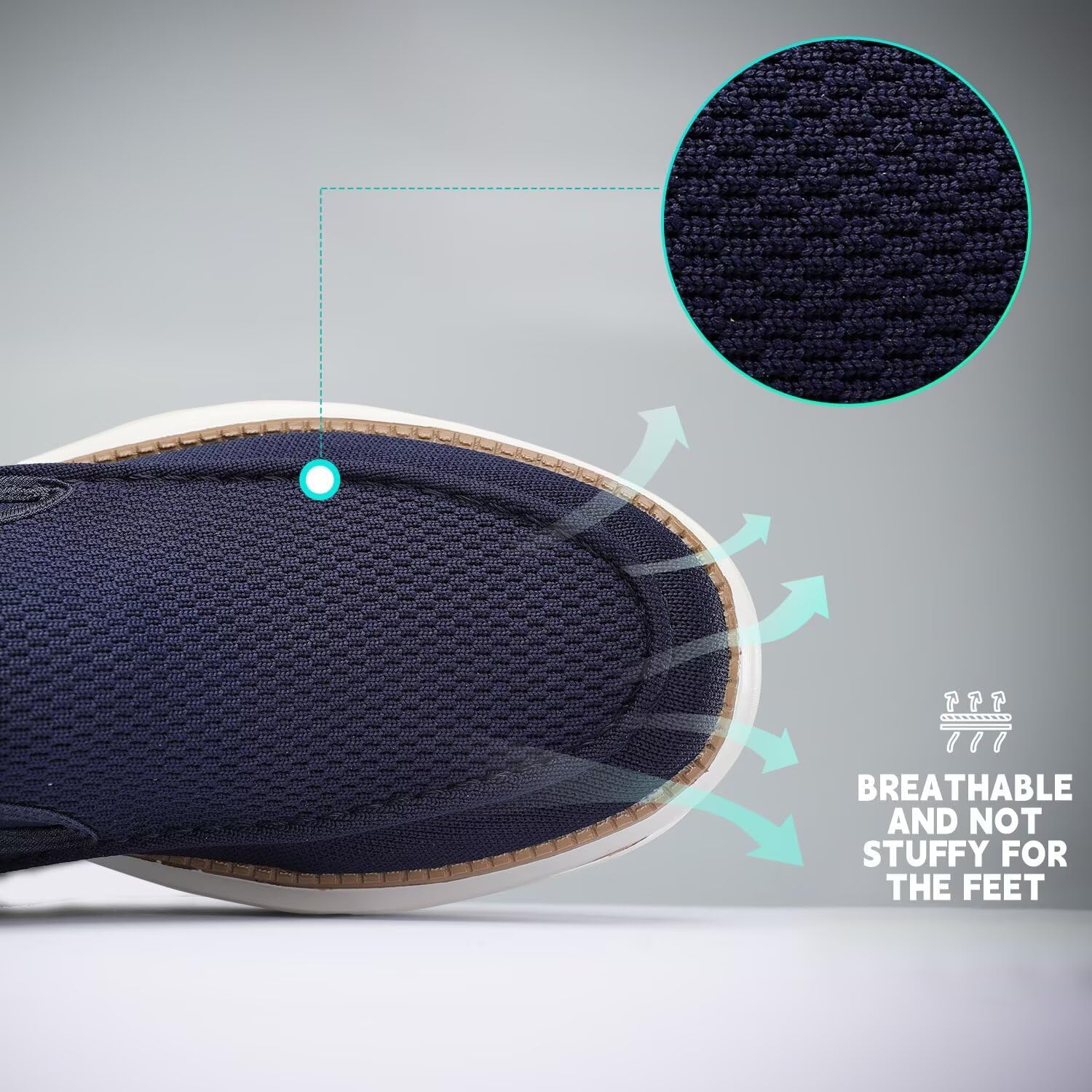 Mens Boat Shoes Casual Loafers Slip On Walking Dress Sneakers Mesh Business Oxfords Work Lightweight Soft Sole - Image 5