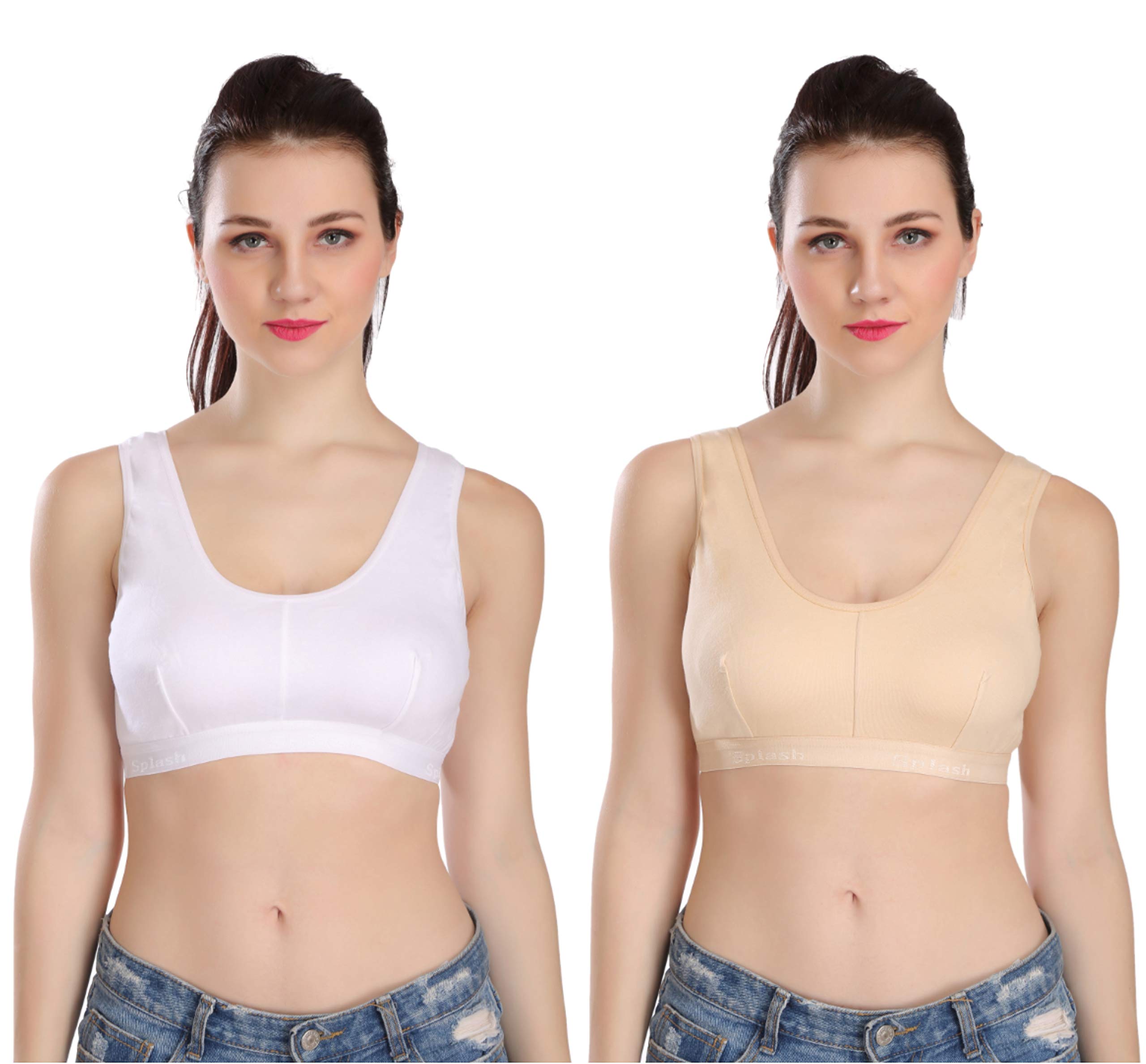 splash Women's Cotton Non-Padded Wire Free Sports Bra