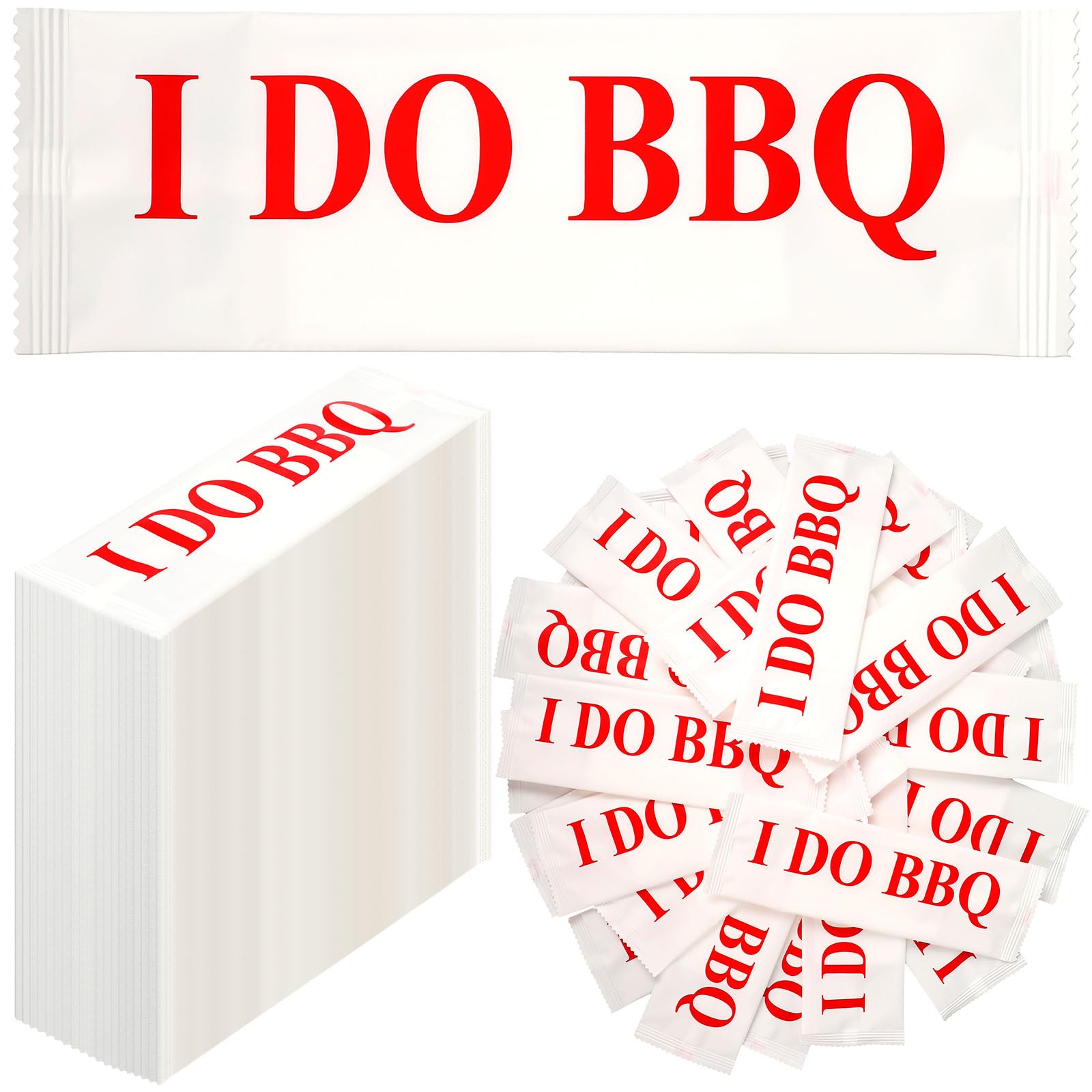 Siifert 250 toallitas húmedas para barbacoa, envueltas individualmente, prehumedecidas, toallitas de mano individuales para barbacoa, catering, restaurante, boda, limpia las manos rápidamente