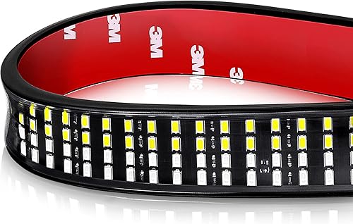 Wayup - Barra de luz LED para puerta trasera de camión, tira de luz LED de 60 pulgadas de fila cuádruple con reverso blanco, freno