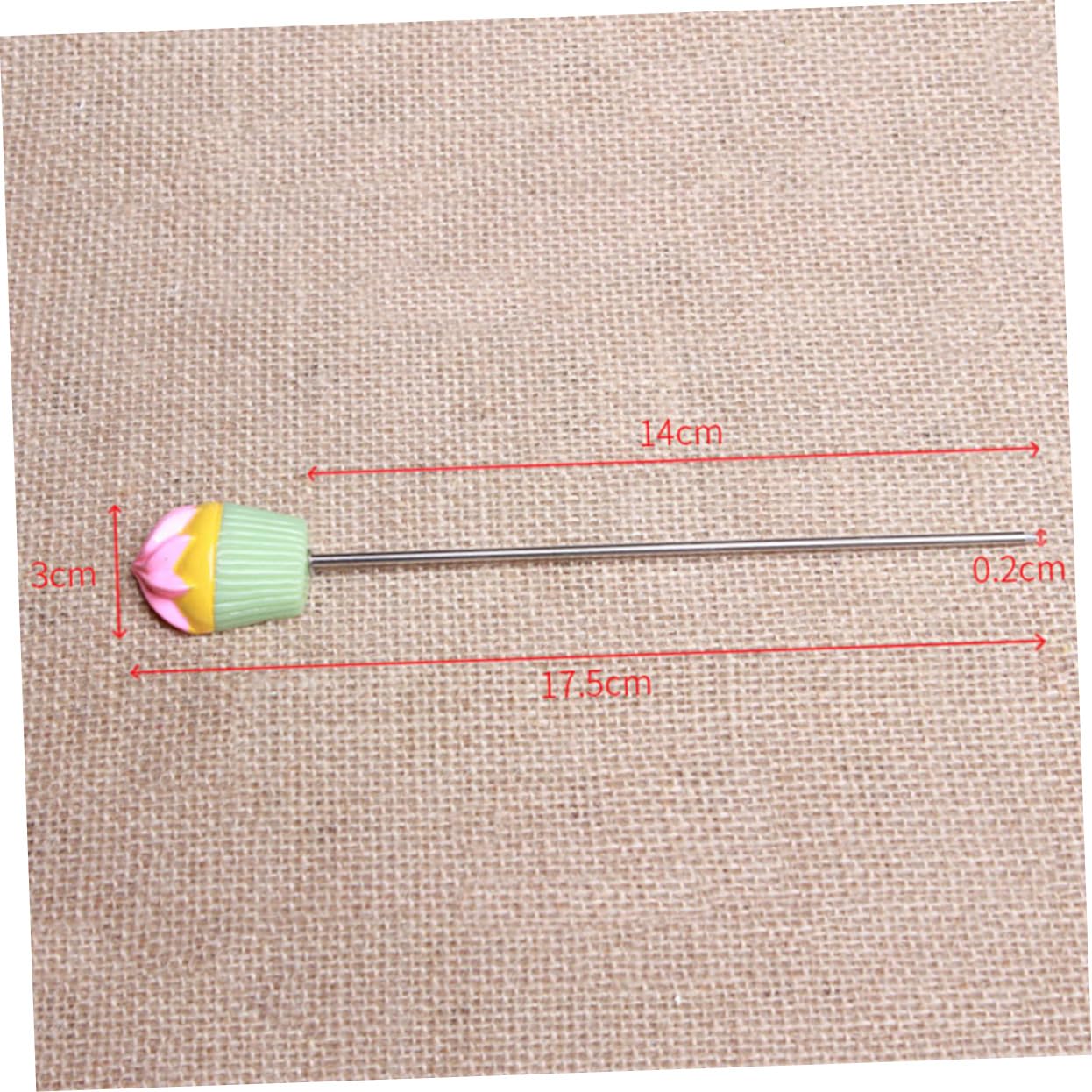 Unomor Stainless Steel Cake Baking Tool Taster Stick Needle Green for Muffin Fondant