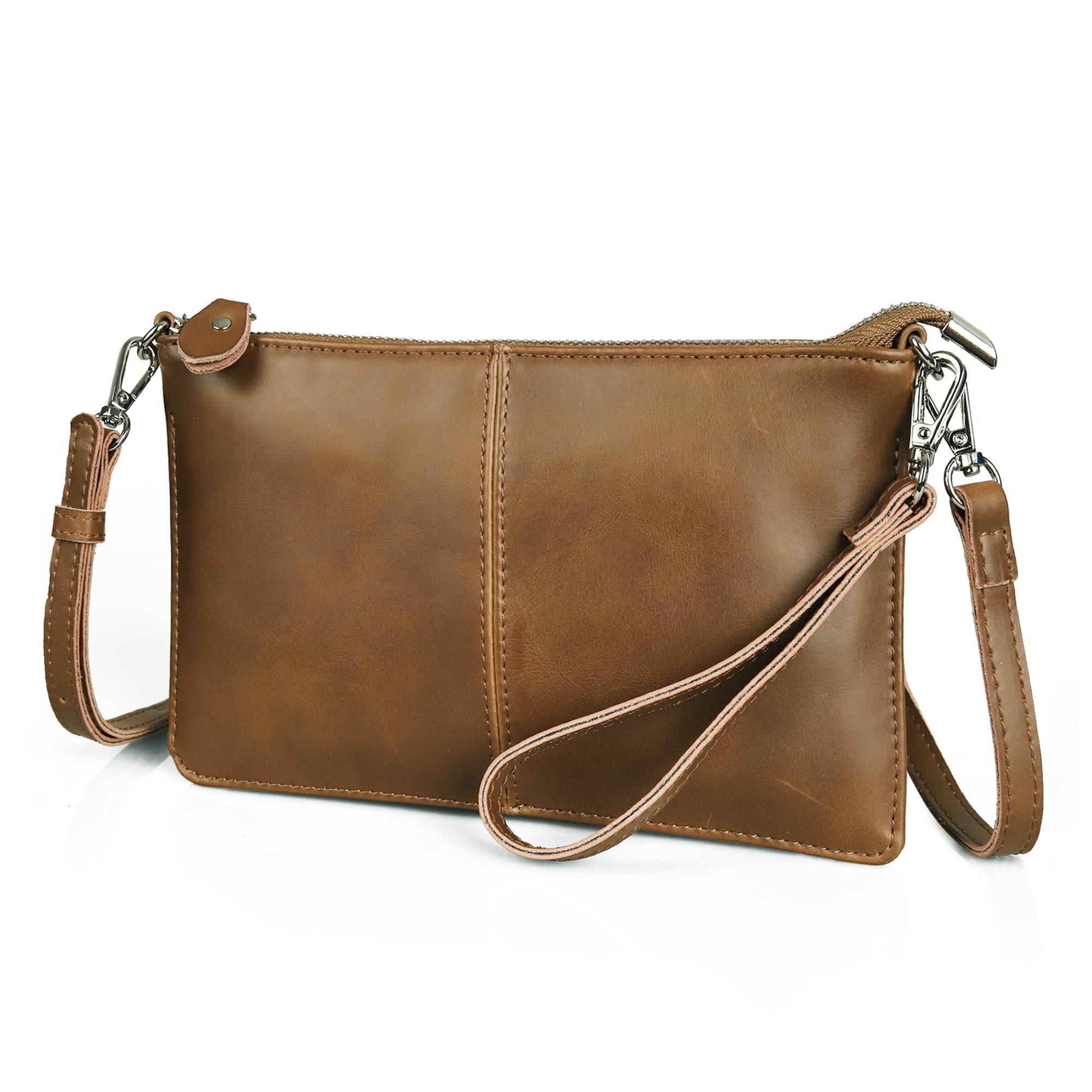 BelfenSmall Crossbody Bags for Women Leather Wristlet Wallets Clutch Cell Phone Purses