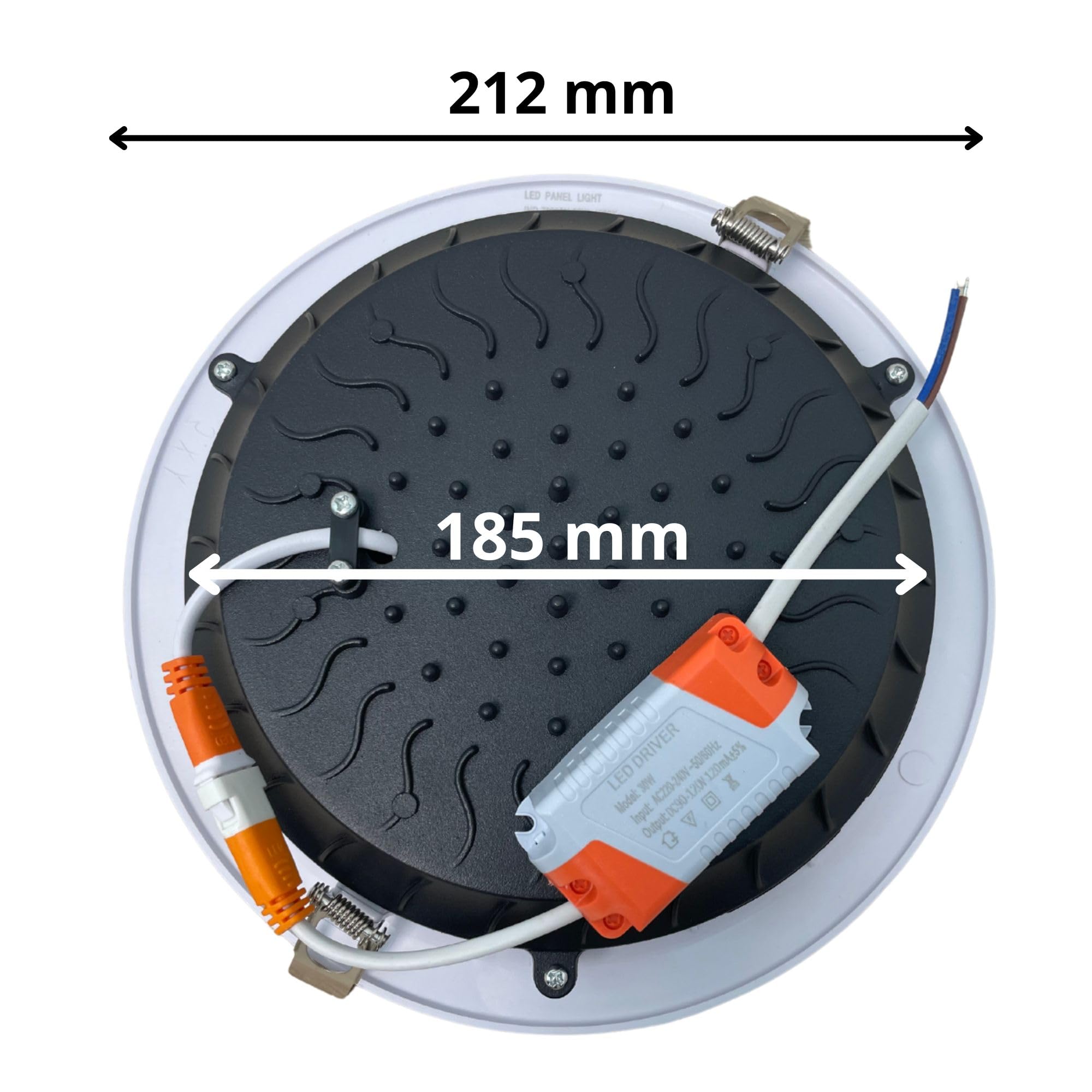 Jandei – Downlight LED COB 30W Empotrar, Foco Marco Redondo Blanco, 212x52mm (Hueco de Corte 185mm), 2250 Lumen, IP44. Ideal para Salón, Cocina, Baño, 10 piezas (Luz Cálida 3000k)