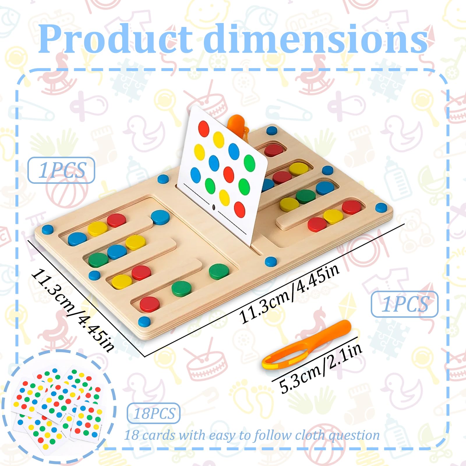 Magnetic Maze, Wooden Toys for Kinds Puzzles for 3 Year Olds - Image 2