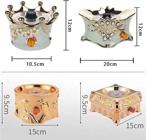 Miniatura 7 de Hervidor eléctrico de vidrio de 27.1 fl oz de capacidad de base retro separable Botón giratorio de estufa eléctrica de cerámica dispensadores de