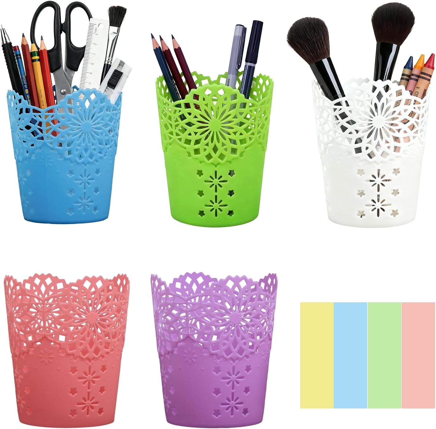 5Pack Pen Holder for Desk Classroom Pencil Holder Pen Pencil Cup