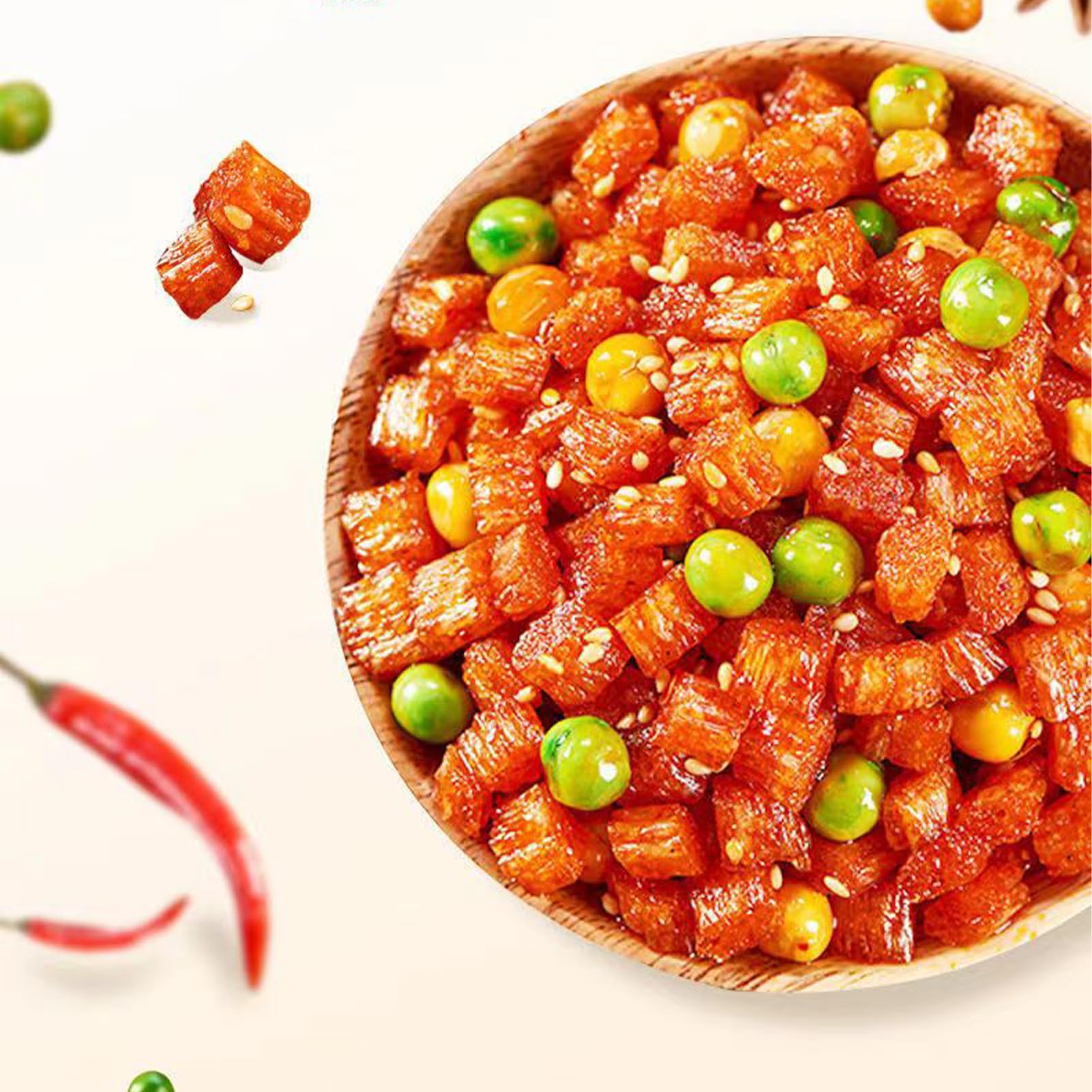 BaiLiSnacky Latiao， snack in stile cinese, a base di grano/peperoncino/spezie, a basso contenuto di zuccheri e calorie, ideali per vegetariani (16 g/confezione) (20 confezioni)