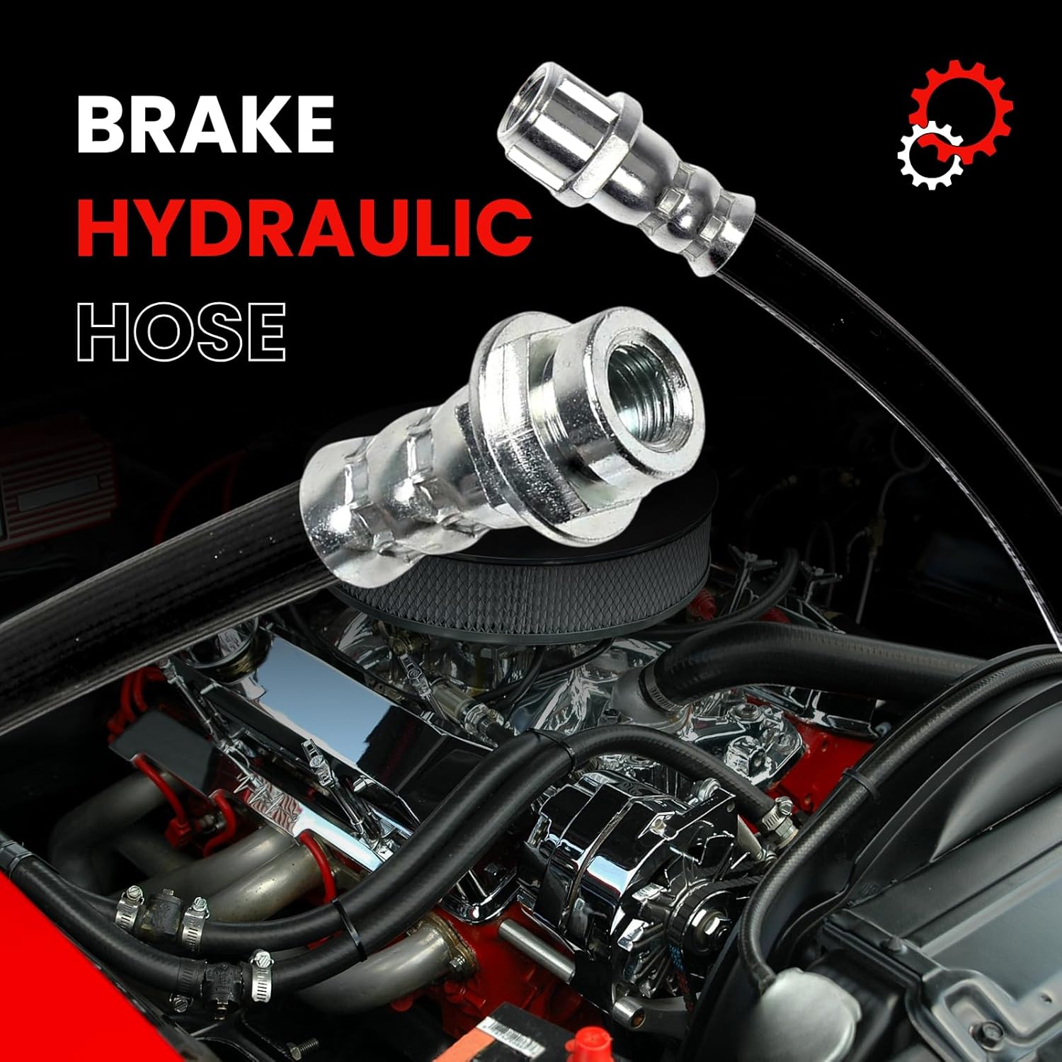 Arrhythmic Rear Brake Hydraulic Hose - 2PCs Automotive Replacement Brake Hoses for Dodge B100 Van 5.9L 1973 1974, for Dodge B200 Van 3.7L 1973 1974, for Dodge B200 Van 5.2L 1973 1974