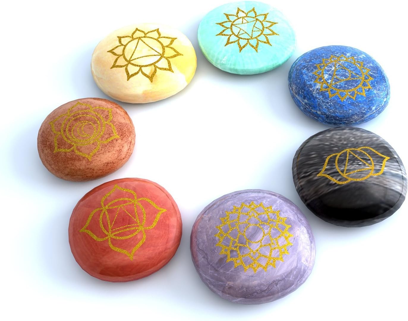 Healing Crystals India Polished Engraved Stones Health Care Products