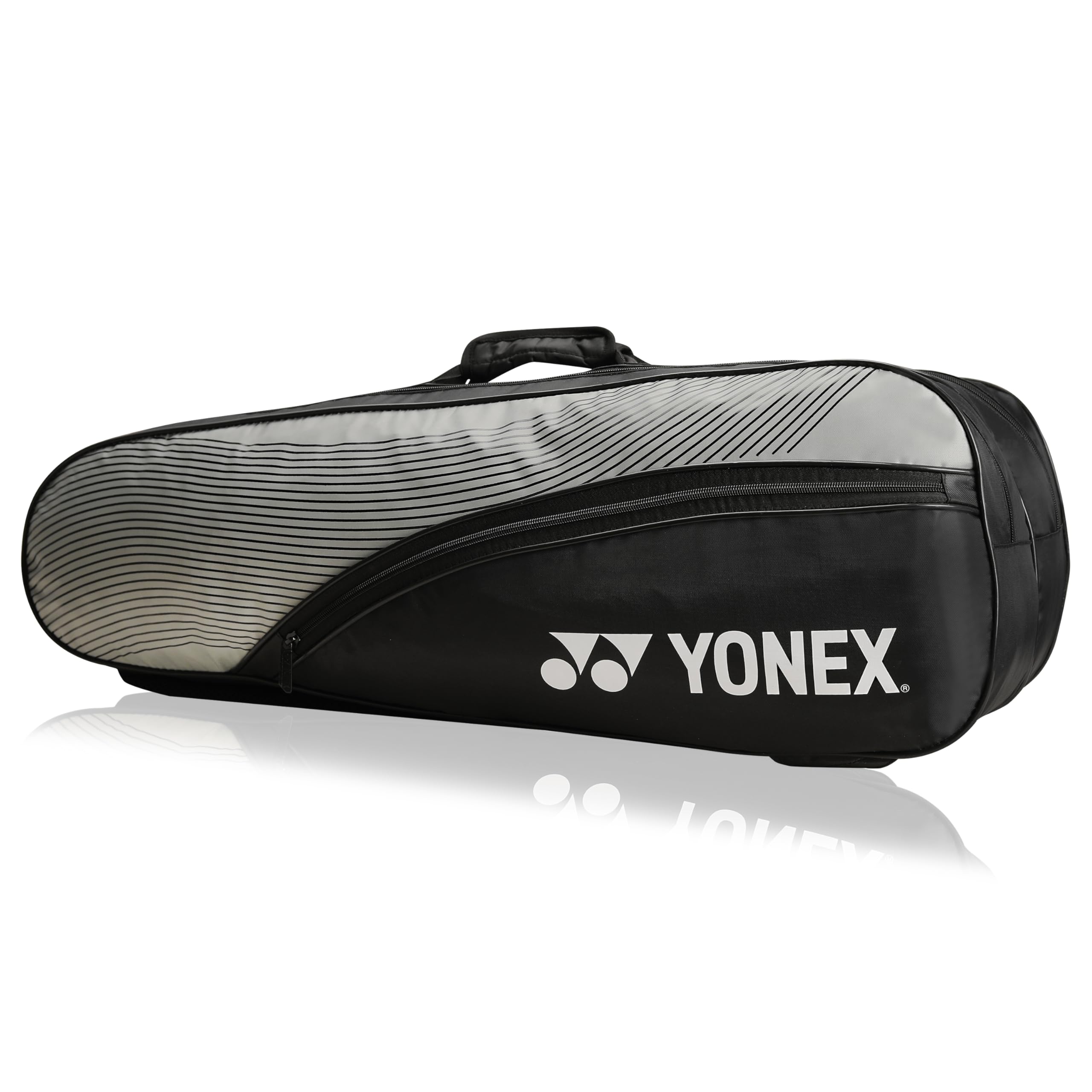 Yonex Elegante Badmintontasche | Doppelfach mit Reißverschluss für 6 Schläger und Kleidung | Seitentasche | Rückengurte | Zubehörfach | Made in India