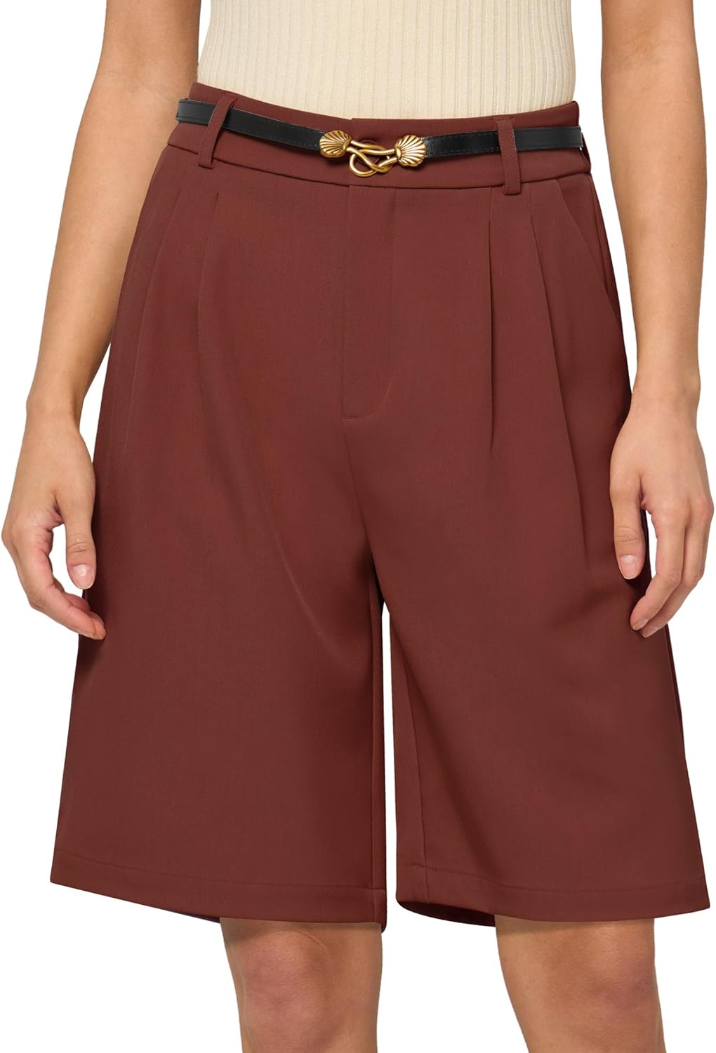 Willit Women's Shorts Wide Leg Dress Casual Work Summer Pleated Shorts High Waisted with Pockets 7" 10"