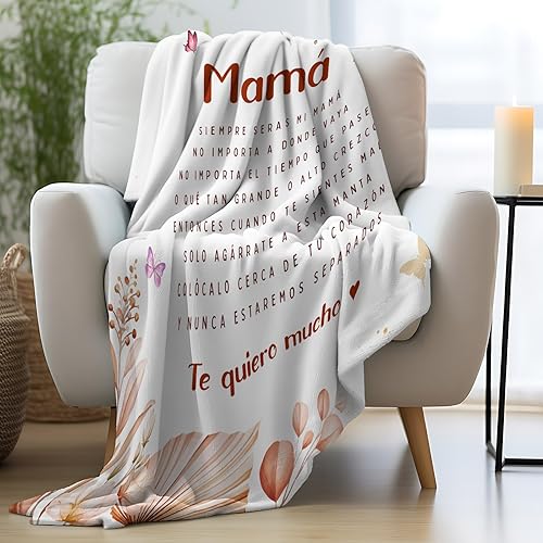 Miniatura 5 de Regalos para mamá, manta de regalos para mamá de 60 x 50 pulgadas, regalos para mamá en español, feliz cumpleaños mamá, regalos para mamá mexicana,