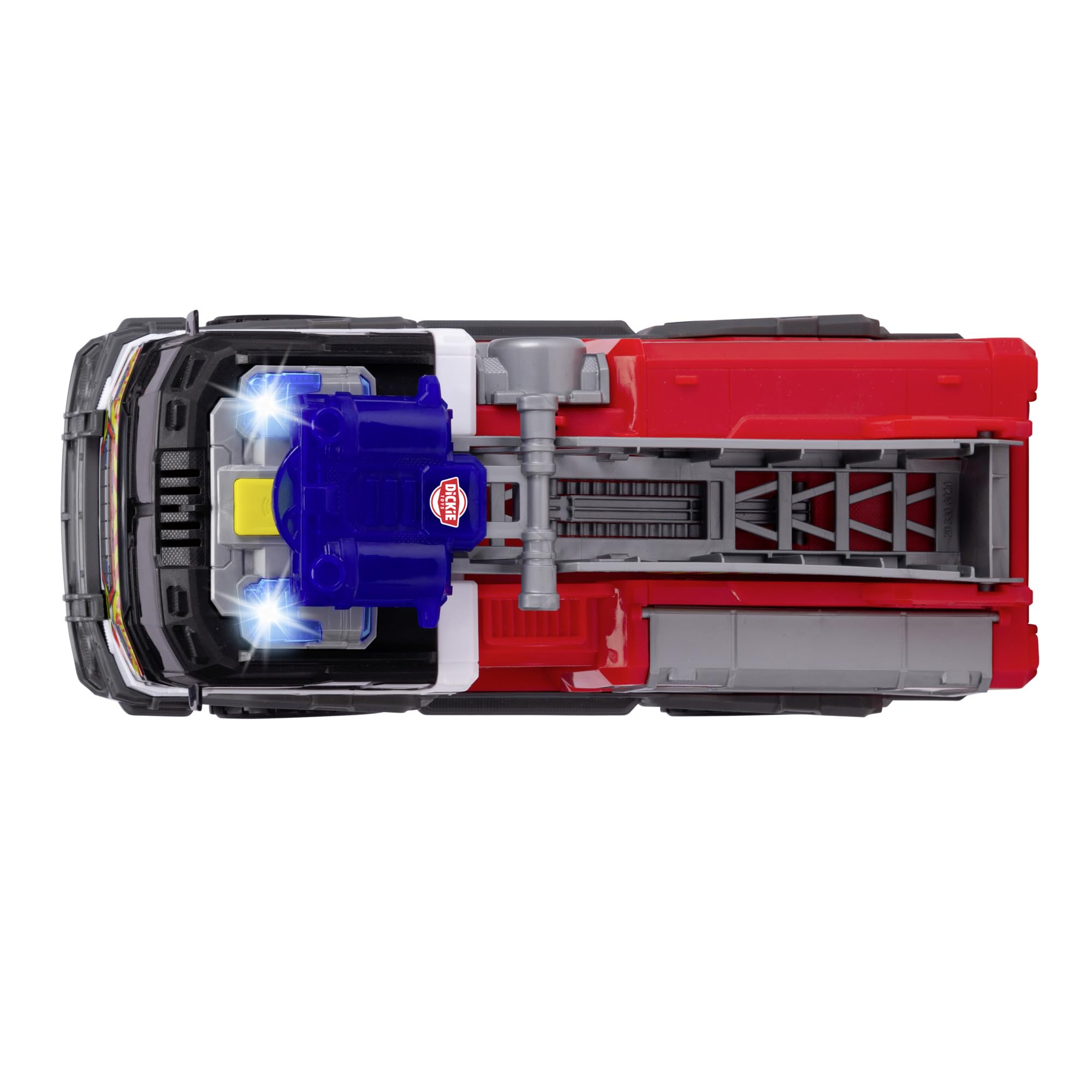 Dickie Toys - Fire Rescue Unit, 30 cm, Grande camion dei pompieri, a partire dai 3 anni, con luci e suoni, batterie incluse, 203306020