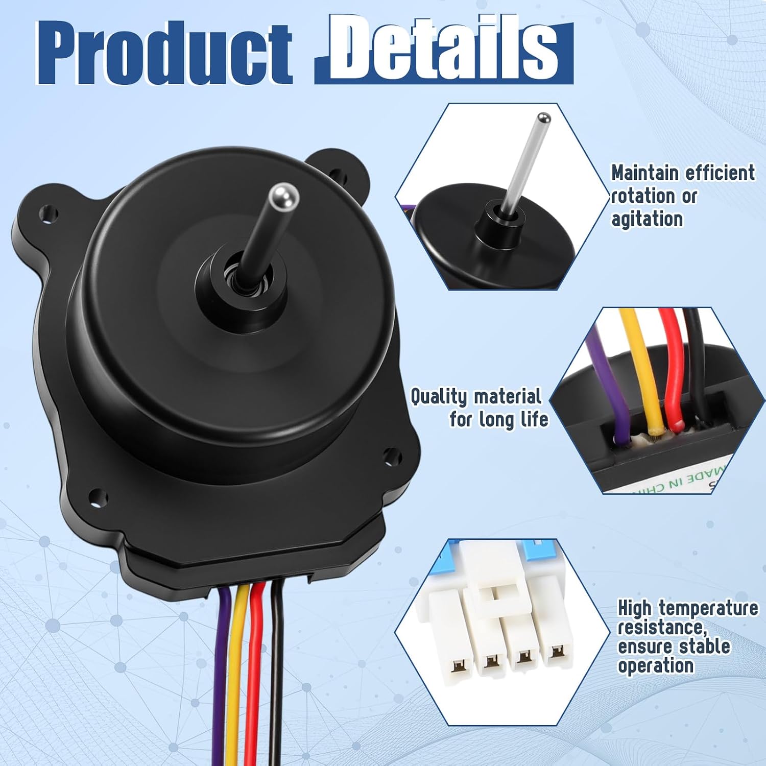 Threlaco EAU64843805 Condenser Fan Motor Assembly Compatible with LG Refrigerator Evaporator Fan Motor Replace AP6992868 PS16223525 EAP16223525 Z40I12MS1A0-57K06C DC 12V 1A LRFDS3016D/00