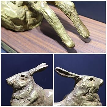 Amazon.co.jp: 【卯】北村西望ブロンズ像置物「飛躍」1975年干支