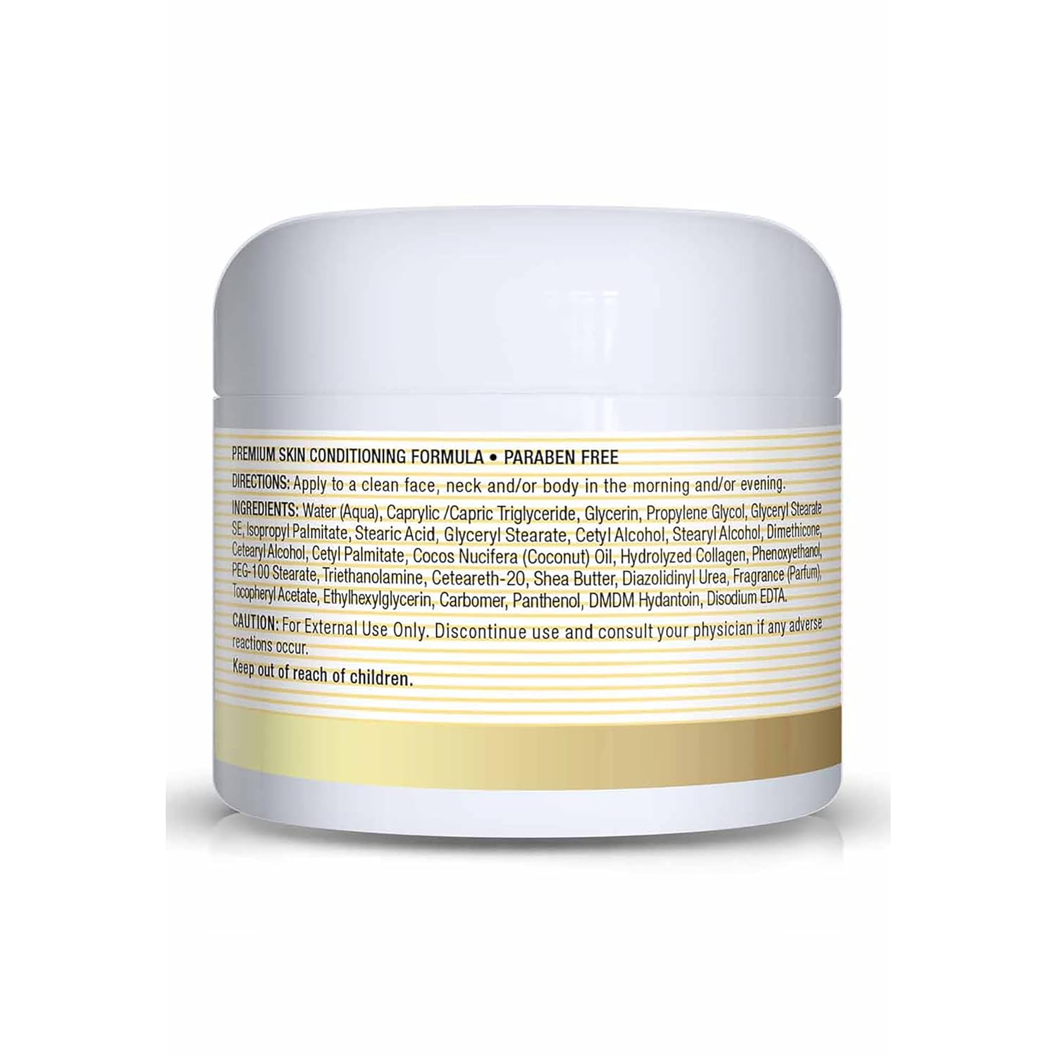 MASON NATURAL Coconut Oil Beauty Cream, Hydrating Moisturizer With Collagen for Smooth & Firm Skin, 2 oz (Pack of 2)