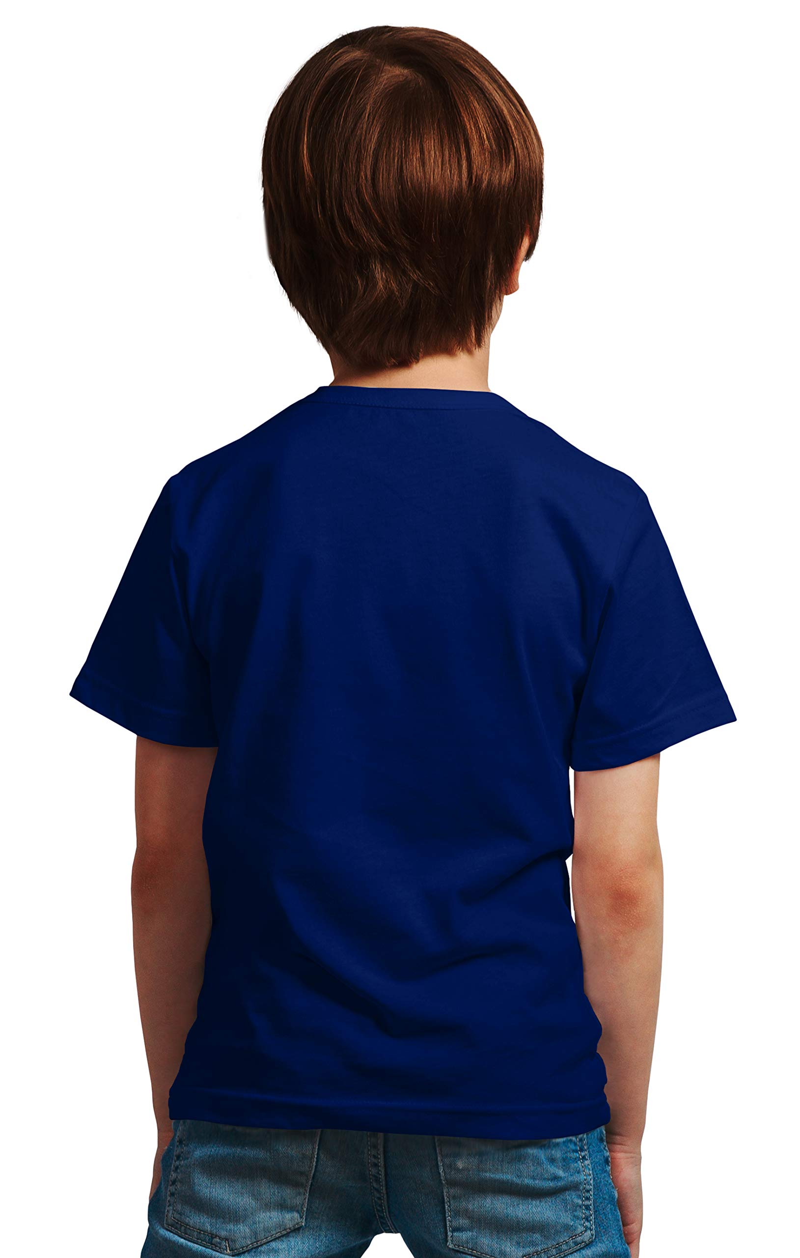 x2o Camiseta de algodón para niños con estampado en el pecho (paquete de 1) (azul marino)