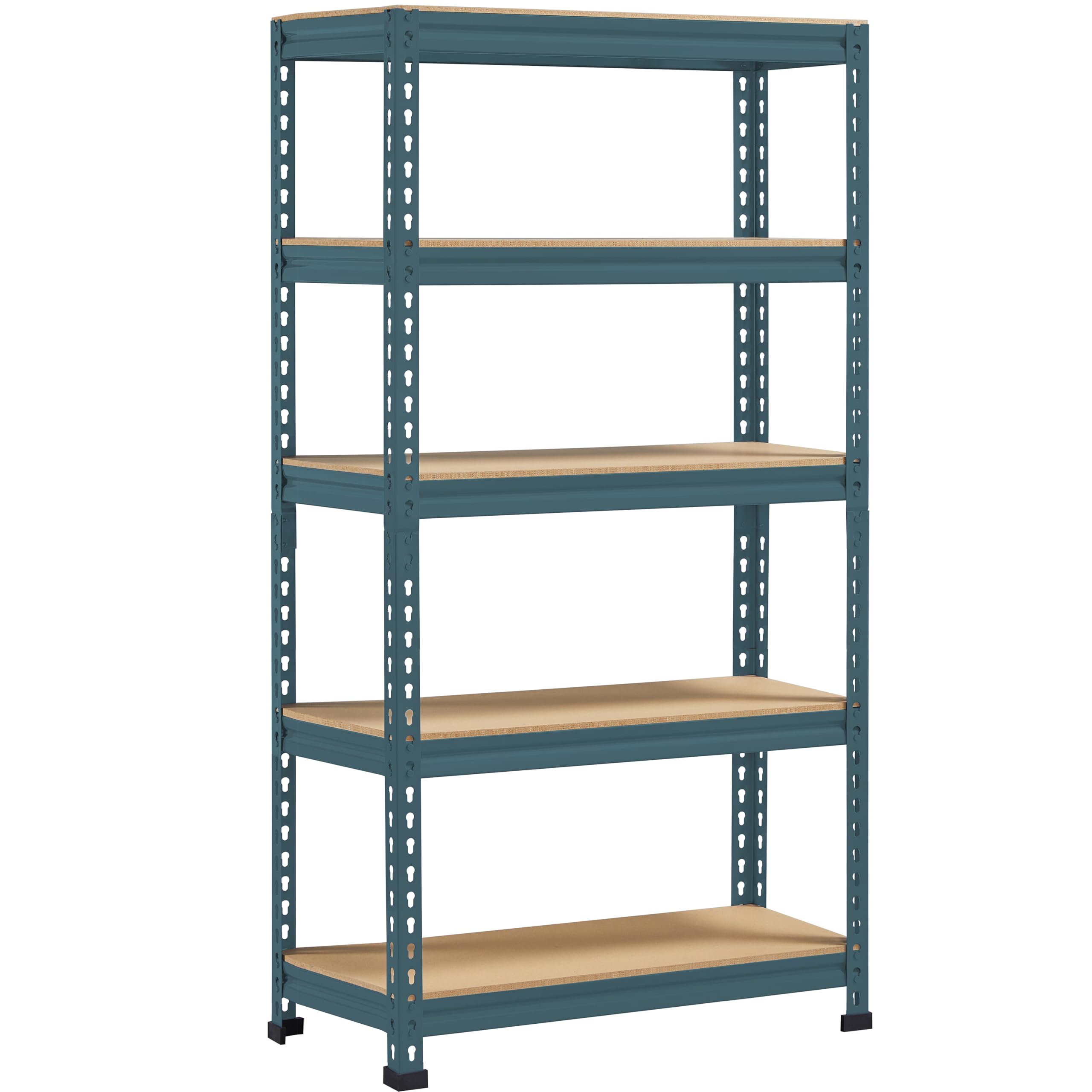 Topeakmart 5-Tier Utility Shelves, Metal Storage Shelves, Adjustable Shelving Units, Boltless Assembly, Garage Shelves Shed Shelving for Warehouse