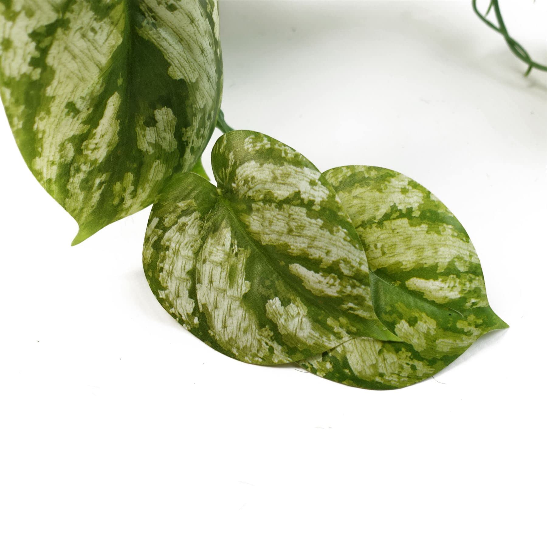Leaf Design Artificial Hanging Plants, 35cm Light Green - Image 3