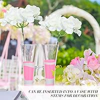 Vista 5 de Yunsailing 100 flores artificiales de hortensias con tallos de seda para centros de mesa de boda, ramo falso para decoración de fiesta de jardín