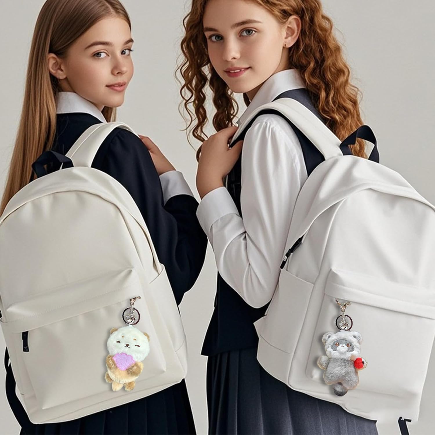 Charming Plush Otter Keychain - Adorable Bag Charms, Car Key Accessories for Women, Handbag Pendant - Image 4