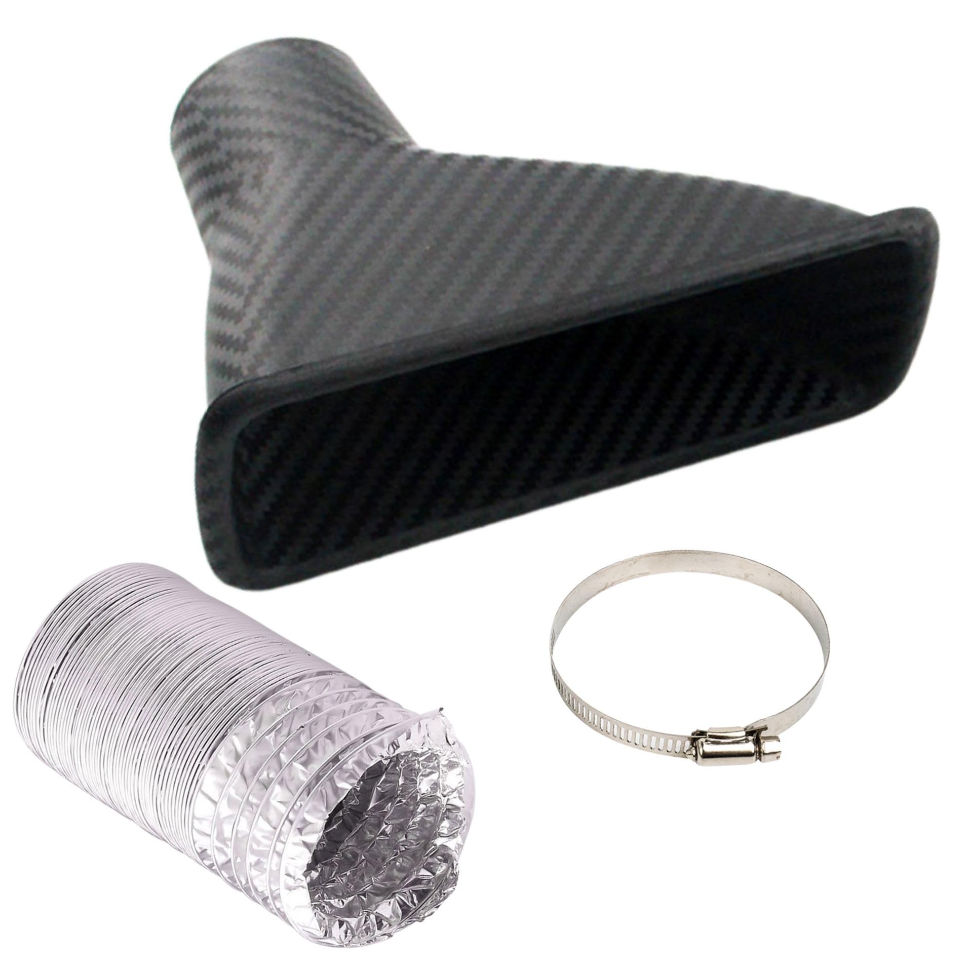 Amazon | cartuccia エアインテークダクト 汎用 ドライ カーボン 風