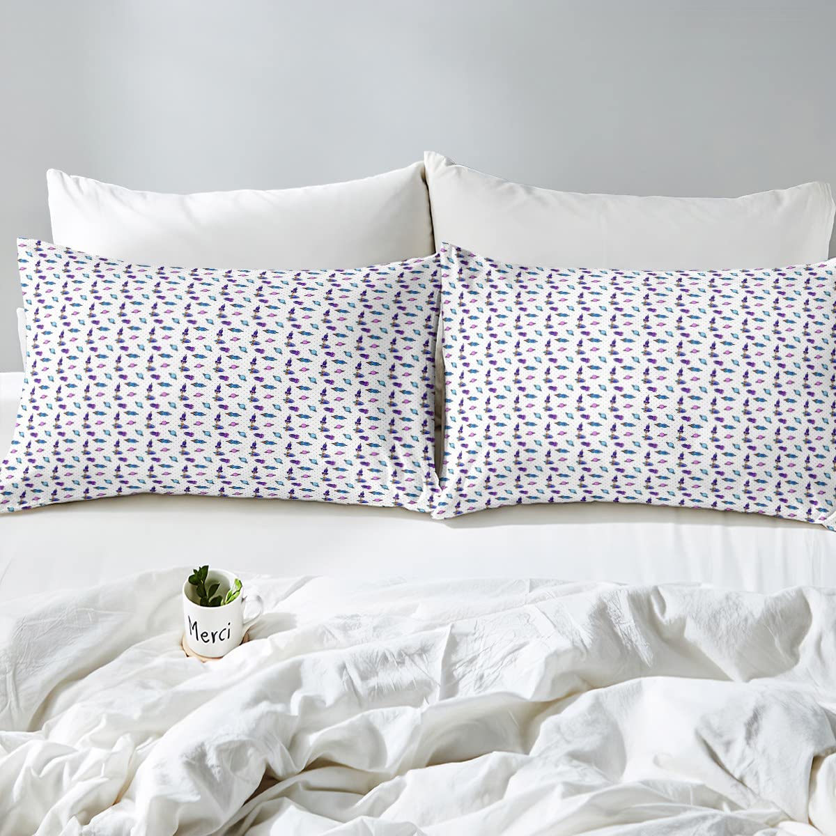 Set di biancheria da letto con motivo a razzo spaziale, con motivo a razzo, per bambini, bambini, ragazzi, ragazze, pianeta spaziale, in microfibra, per letto king size