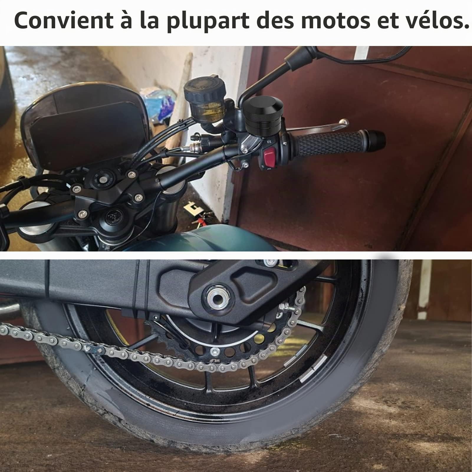 Graisseur de Chaîne de Moto, Huileur de Chaîne de Moto à Commande Manuelle, Pièce de Tasse D'huile de Moto, Robuste et Durable, Accessoires Modifiés, Facile à Utiliser (Noir)