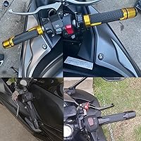 Vista 6 de 7/8 '' 0.866 in motocicleta CNC aluminio Powersports manillar Grips con extremos de agarre para GSXR 125 250 300 600 750 1000 1300 rojo