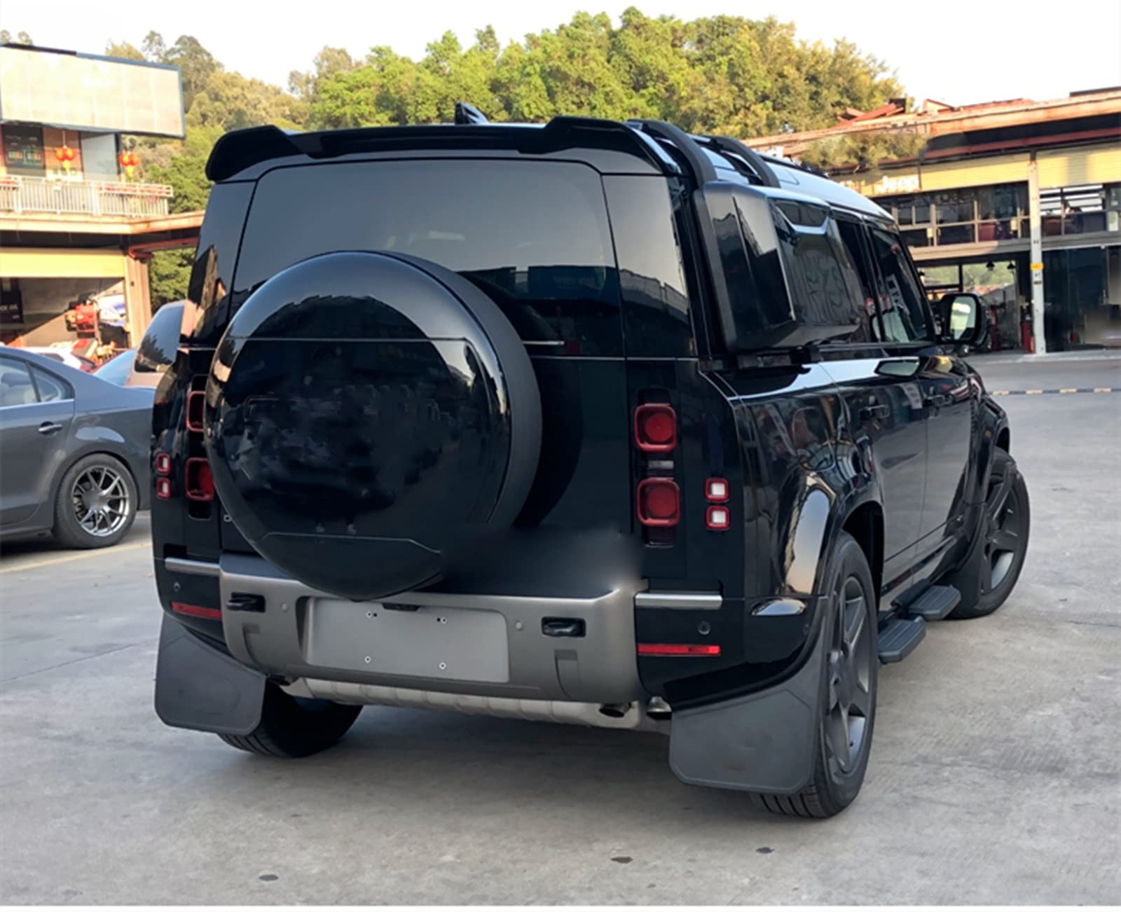 Ala Tetto Per Land Per Rover Per Defender 90 110 2019 2020 2021 Spoiler sul tetto Superficie in carbonio Baule posteriore Ala Materiale ABS Spoiler coda Spoiler Lip (Colore : Carbon Surface