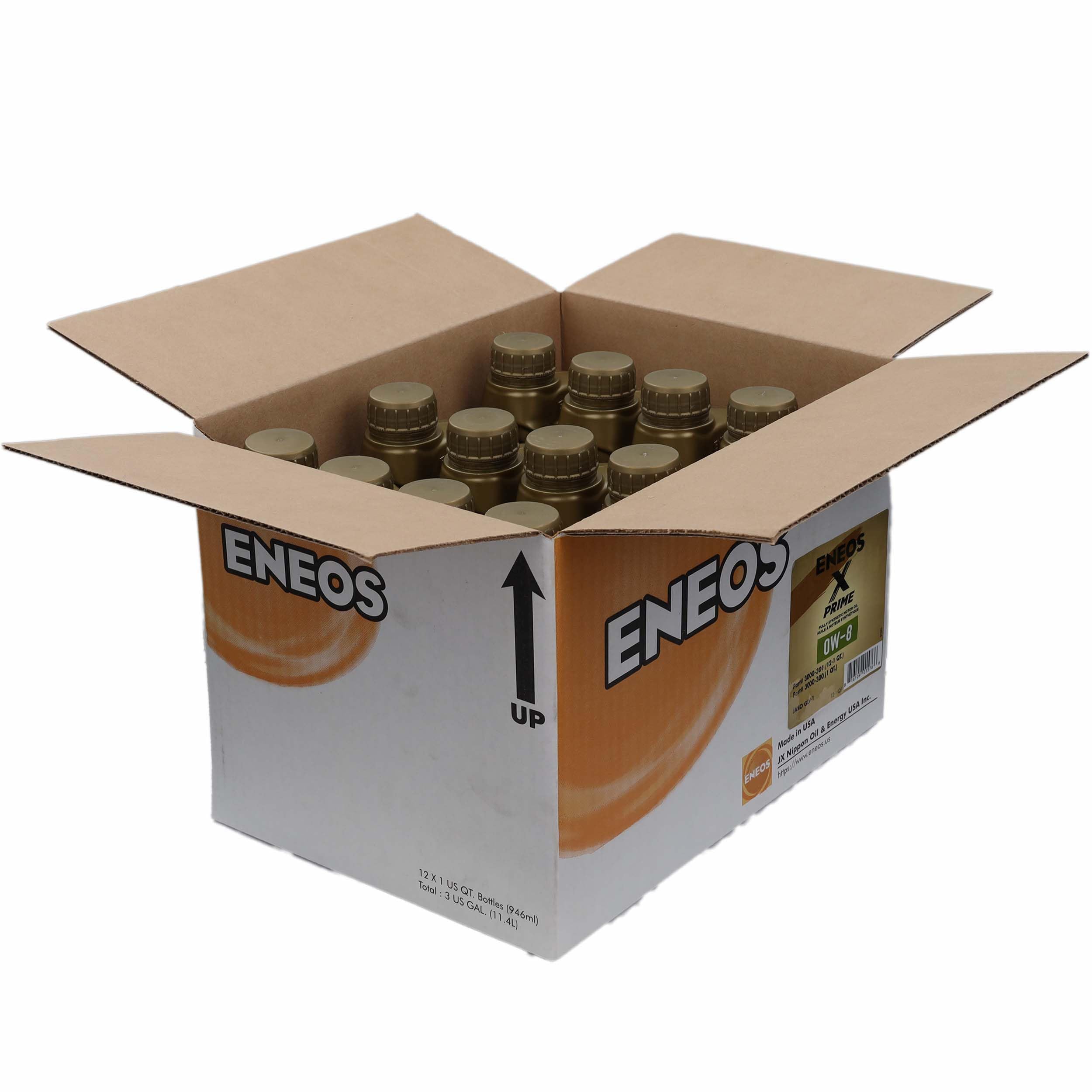 Amazon.com: ENEOS X PRIME 0W-8 Fully Synthetic Motor Oil, JASO GLV