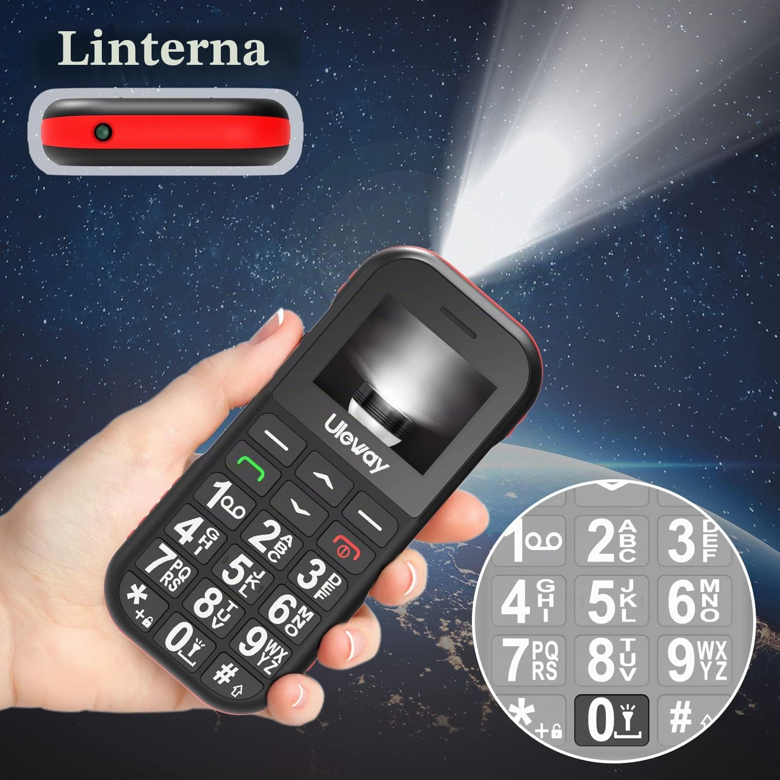 4G Teléfono Móvil para Mayores con Botón SOS, Gran Pantalla HD de 1.77" Moviles con Base de Carga Fácil de Usar para Personas de Edad Fuerte Altavoz y 1800mAh Batería de Larga Duración
