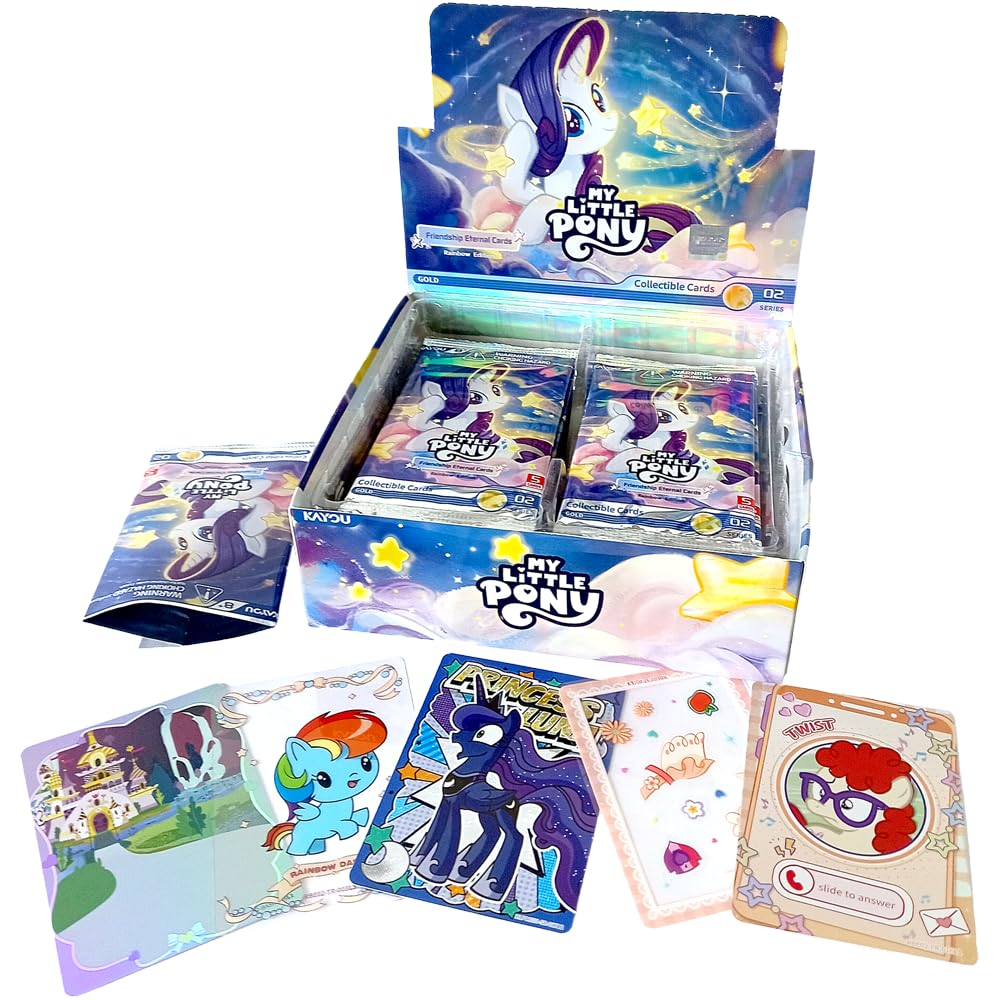 Kayou, My Little Pony – Friendship Eternal Cards – Rainbow Edition, 002B Foil-Display (20 Booster Packs), Sammelkarten für Kinder und Erwachsene, Alter 8+, EN-Version, Sprachneutral