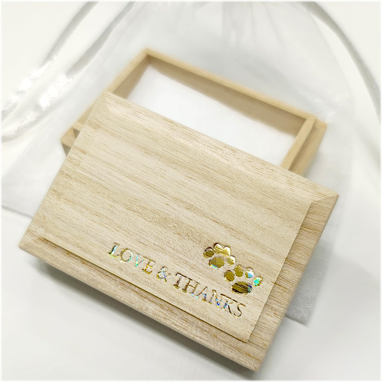 Amazon.co.jp: ペット 桐箱 肉球「 LOVE &THANKS」デザイン・プリズム