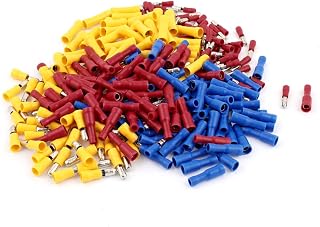 Aexit 150 Pcs Audio & Video Accessories 4-6mm2 Male Female Insulated Electrical Connectors & Adapters Terminals Connectors