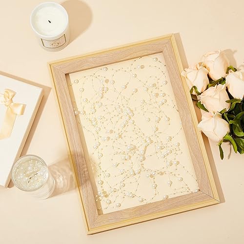 Miniatura 103 de Tondiamo 24 piezas de perlas artificiales para velas flotantes, perlas de imitación, guirnalda de decoración para jarrones, decoración de bodas