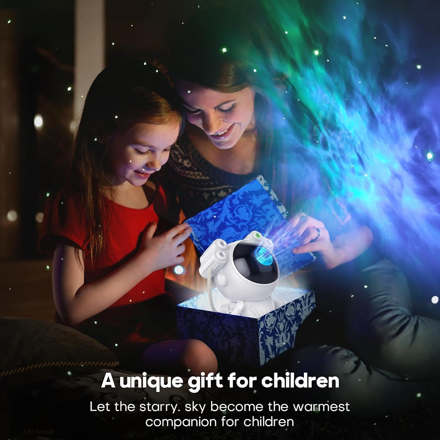 Clokify Astronaut Galaxy Star Projector Night Light – 360° Rotating Nebula with Remote Control, Timer & Adjustable Head–LED Space Lamp for Kids’Bedroom,Gaming Room,Home &Party Décor(Pack of1pcs) 2