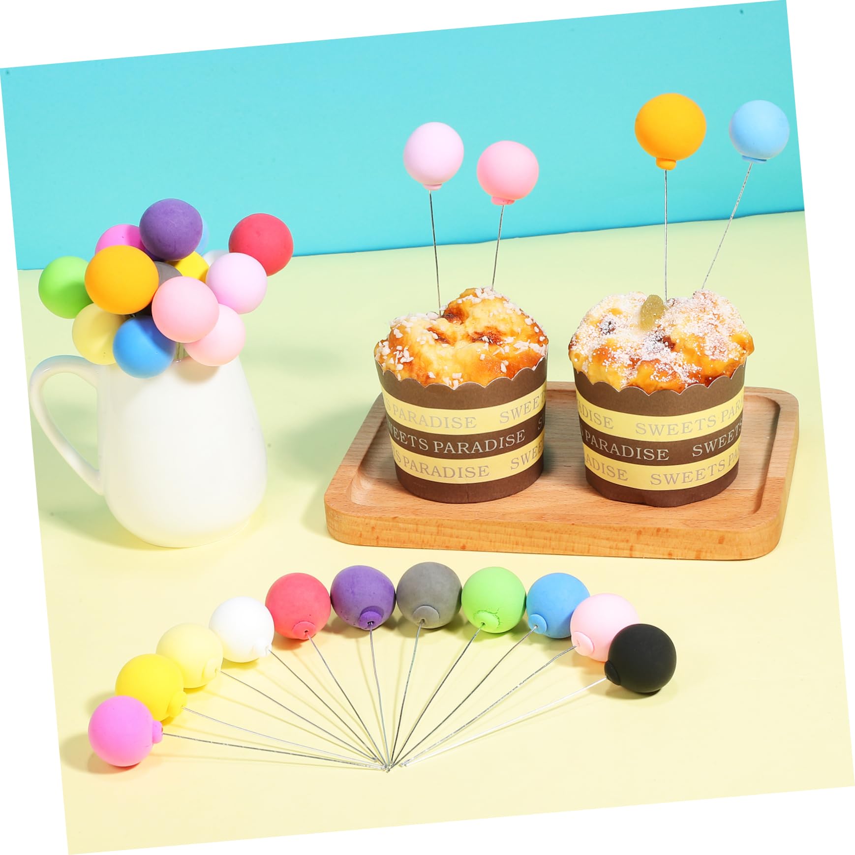 30 Pièces Boules Décoratives en Mousse Mini Ballon pour Gâteau