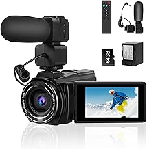 LAMA 8K Video Camera, 64MP Vlogging, 18X Digital Zoom, Infrared Night Vision, 64GB WiFi SD Recorder, 4500mAh Battery (4.5 hours)