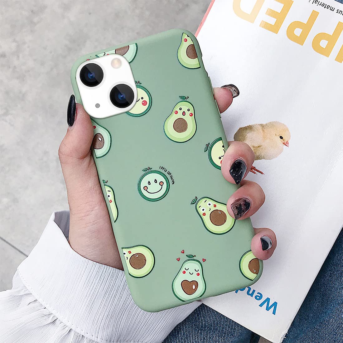 Yoedge 2 × Cover per iPhone 14 / iPhone 13 6,1 - Custodia Leopardato Nero per Telefono Aesthetic Disegni, Bianco Leopardo Custodie Protettiva per Cellulare TPU Silicone Antiurto per iPhone 14/13 case