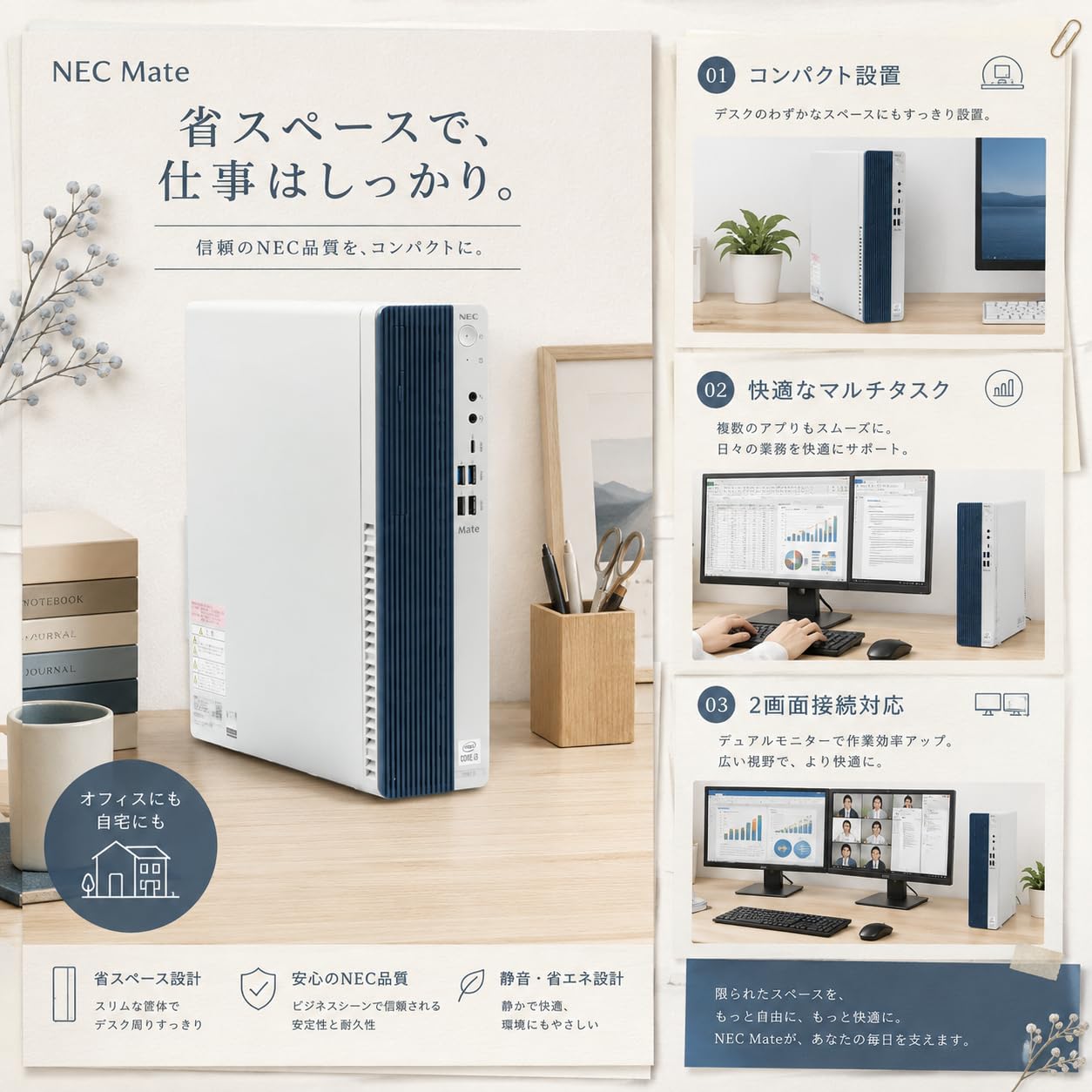 Amazon.co.jp: 【整備済み品】NEC Mate デスクトップPC i5-10500 16GB