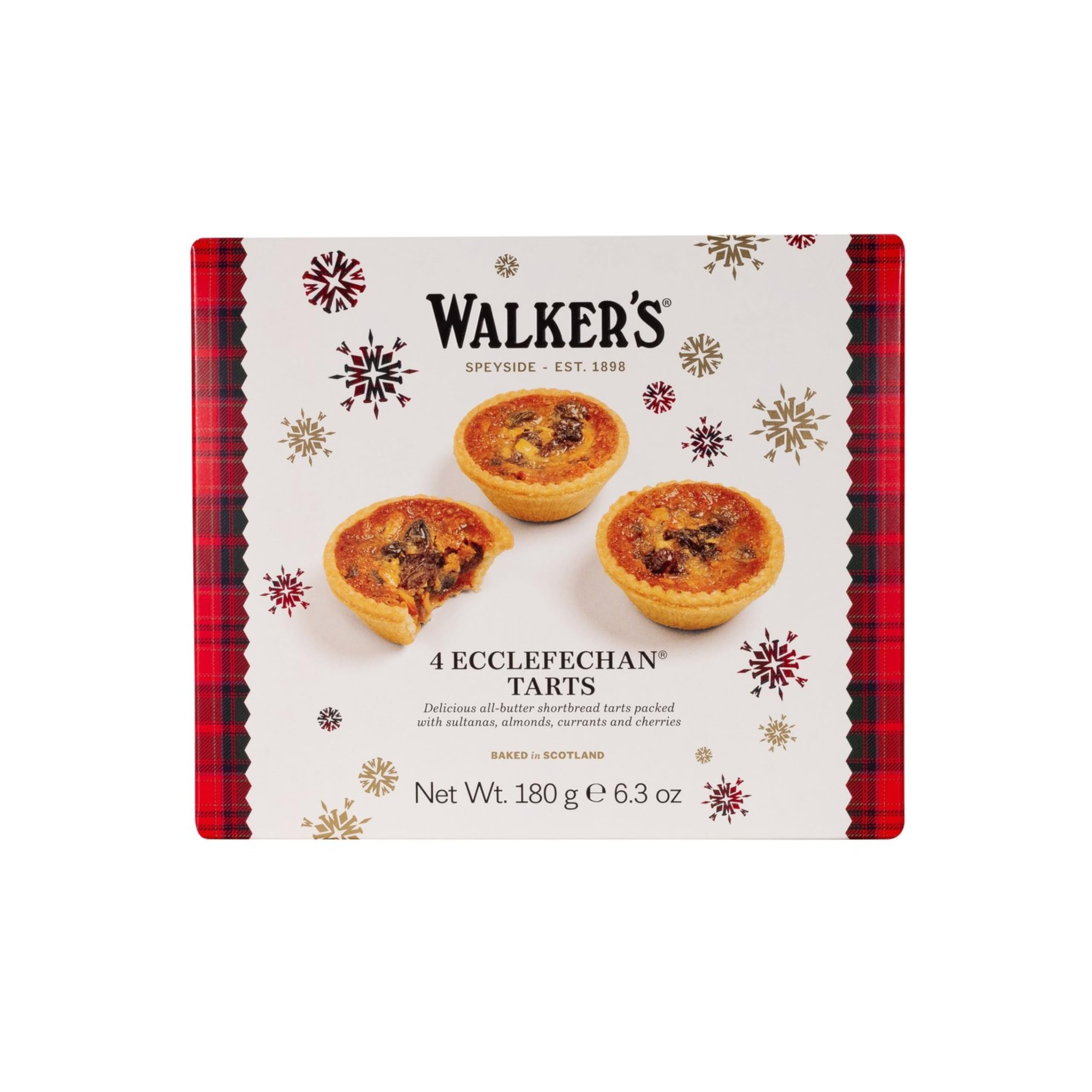 Walker's Ecclefechan Tarts, Traditional Scottish Recipe, Authentic All Butter Pastry Delight, 180g