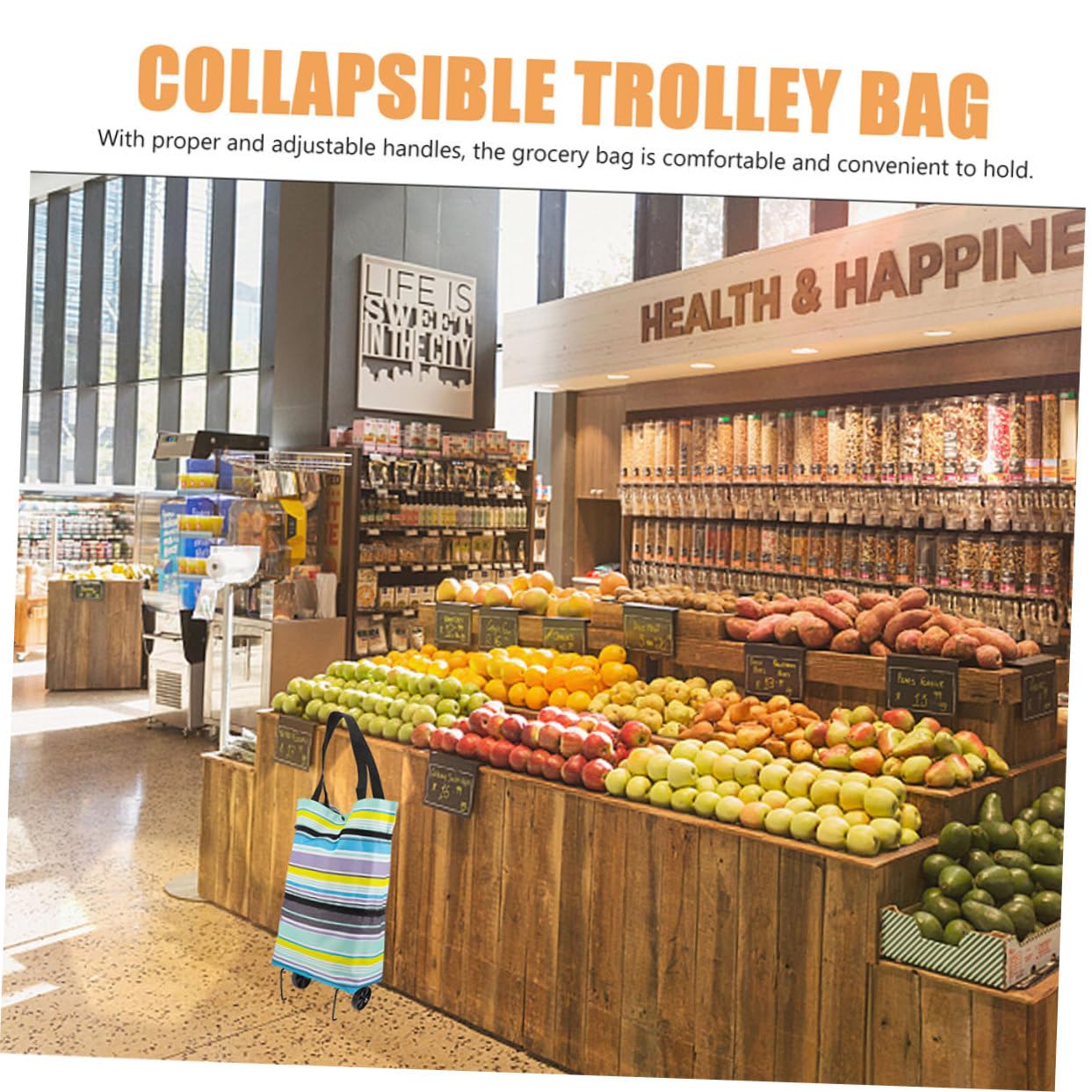 2 Uds Bolsa De Ruedas De Compras Bolsa De Compras Plegable Carritos De Compras con Ruedas Carrito Plegable Bolsa De Mano con Ruedas Dol-LY Bolsa De Compras Plegable con Ruedas