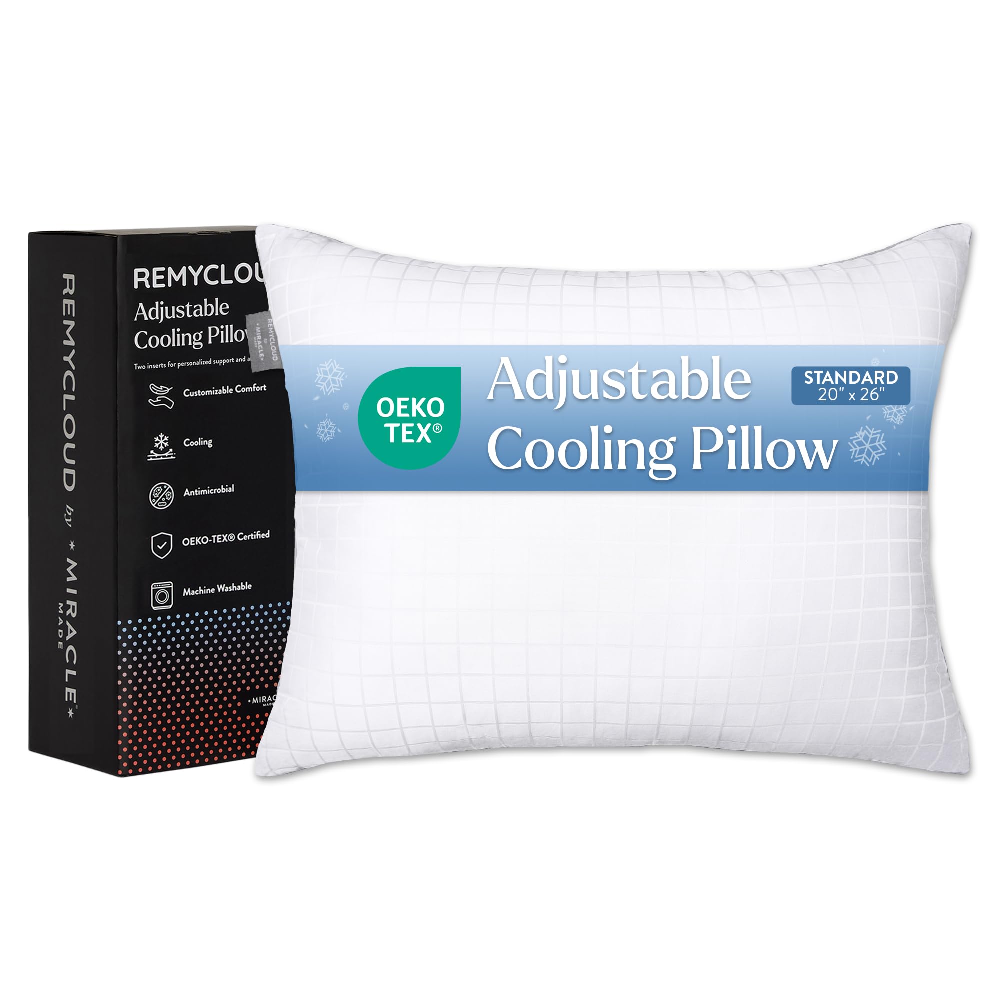 RemyCloud Adjustable Cooling Pillow- Dual-Sided, Instant-Cool Fabric & Breathable - View #5