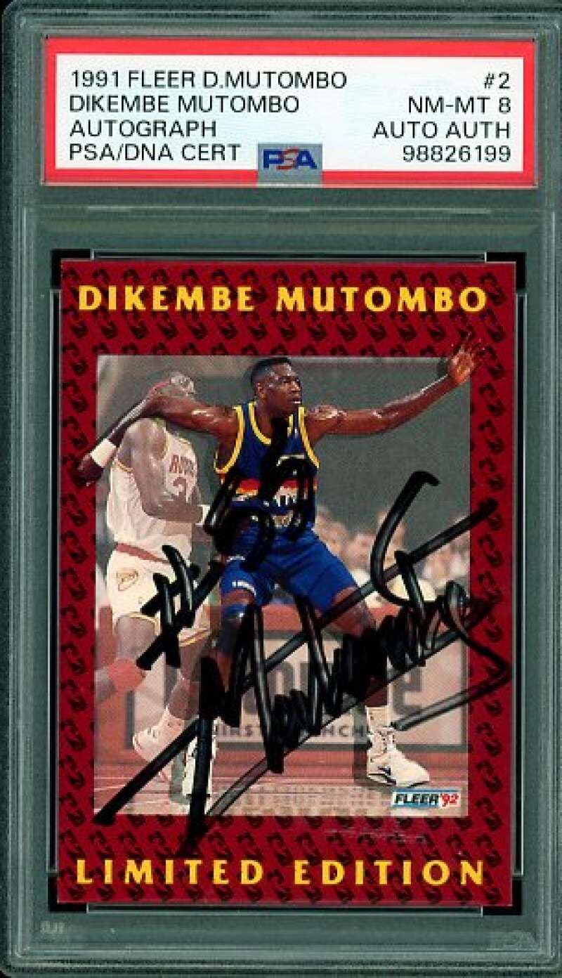 Amazon.com: Dikembe Mutombo Card 1991 Fleer Mutombo Autograph #2 
