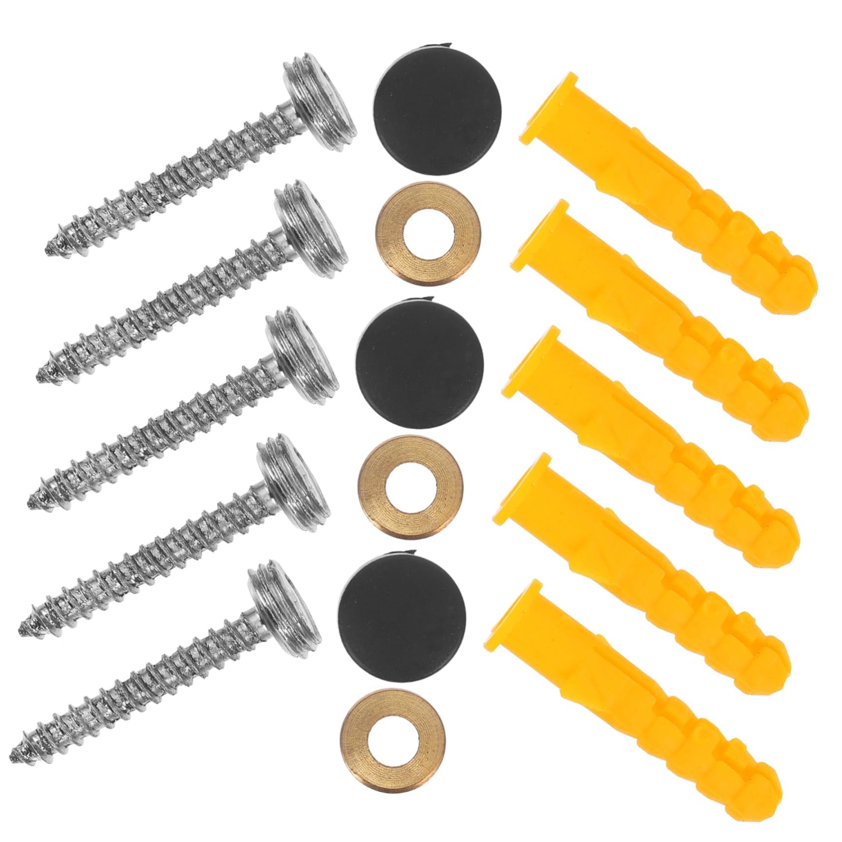 KICHOUSE 20 Sets Screw Cap Covers Mirror Fastener Decorative Nails Advertising Nails Stainless Steel Screw Caps