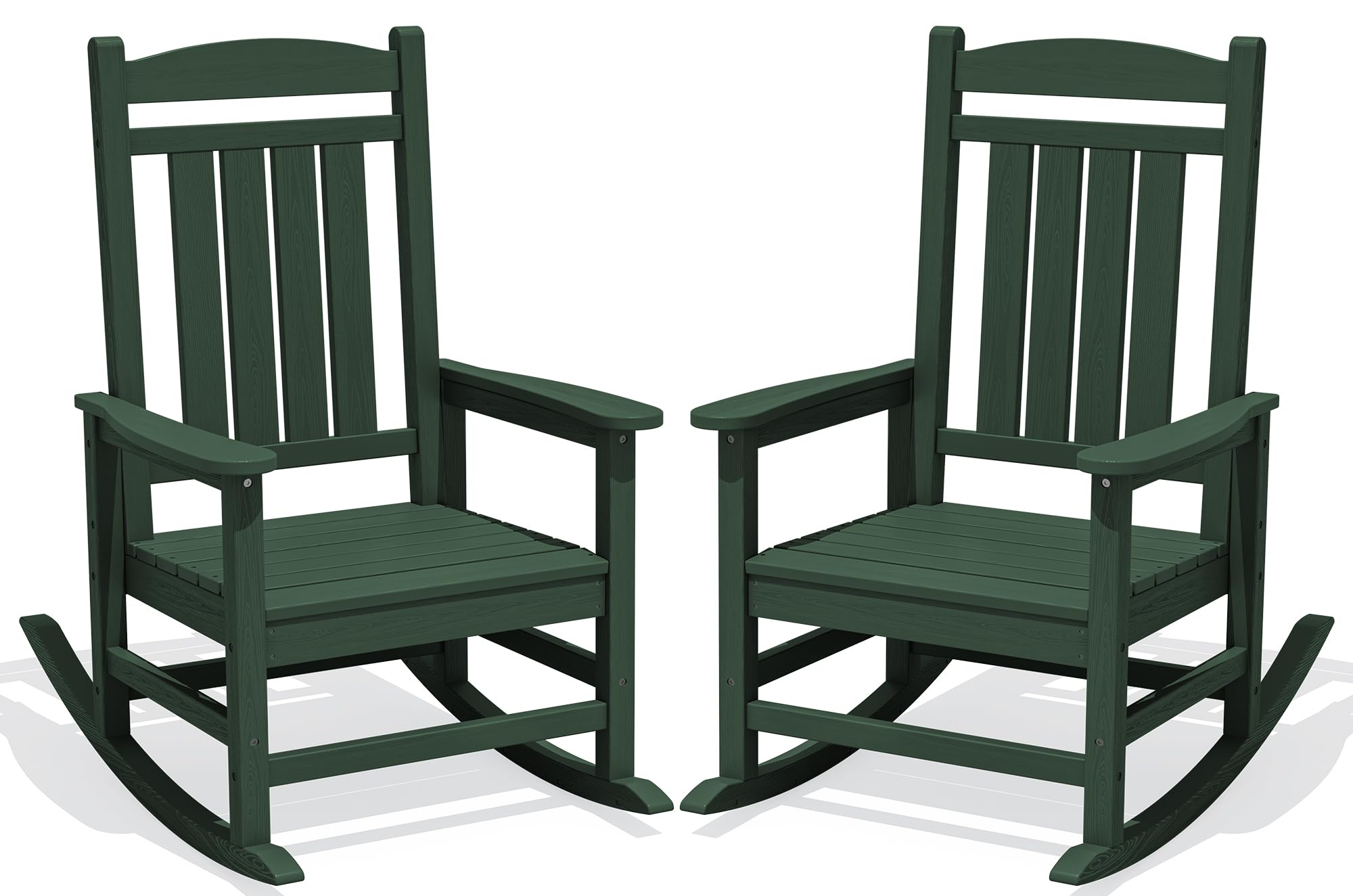 KINGYES Oversized HDPE Outdoor Rocking Chair