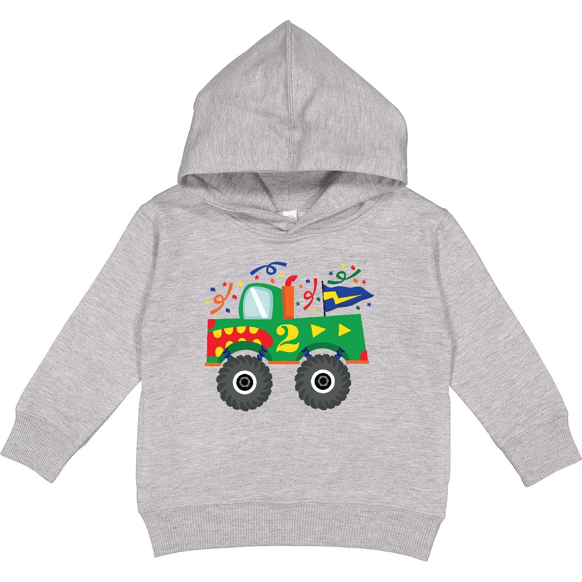 inktastic 2nd Birthday Monster Truck Toddler Hoodie 5-6 Heather Efe0